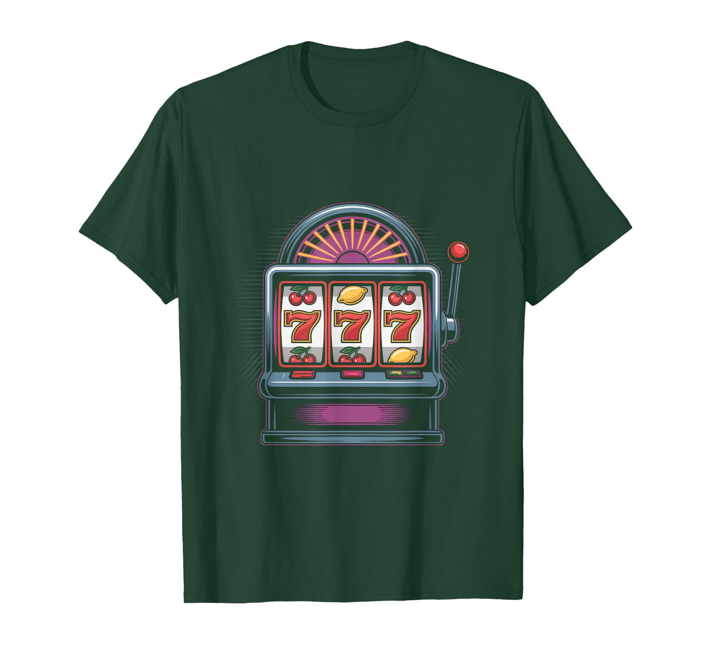 Lucky 777 Jackpot Slot Machine Fun T-Shirt