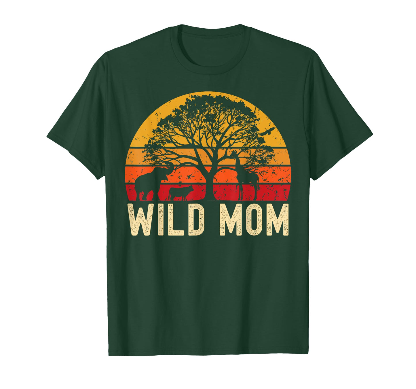 Wild Mom Zoo Born Wild Birthday Safari Jungle Wild Mother T-Shirt