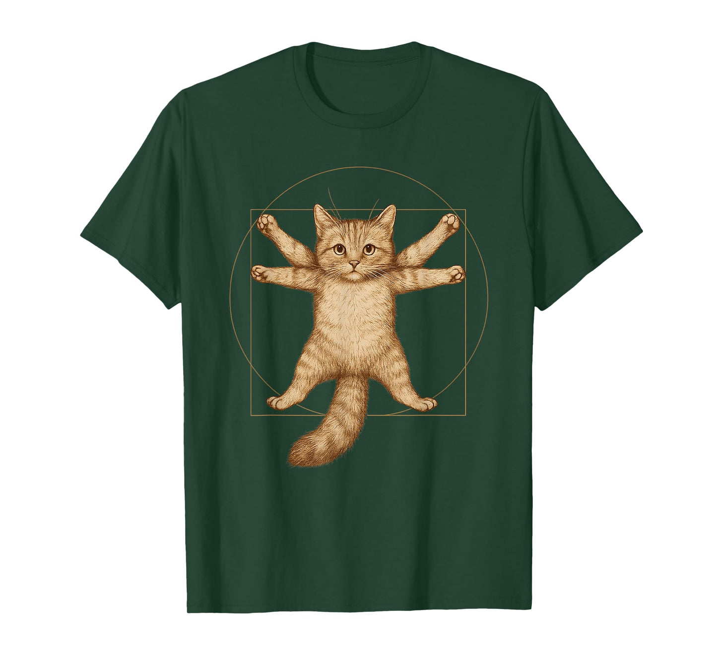 Golden Ratio Cat Art Print T-Shirt