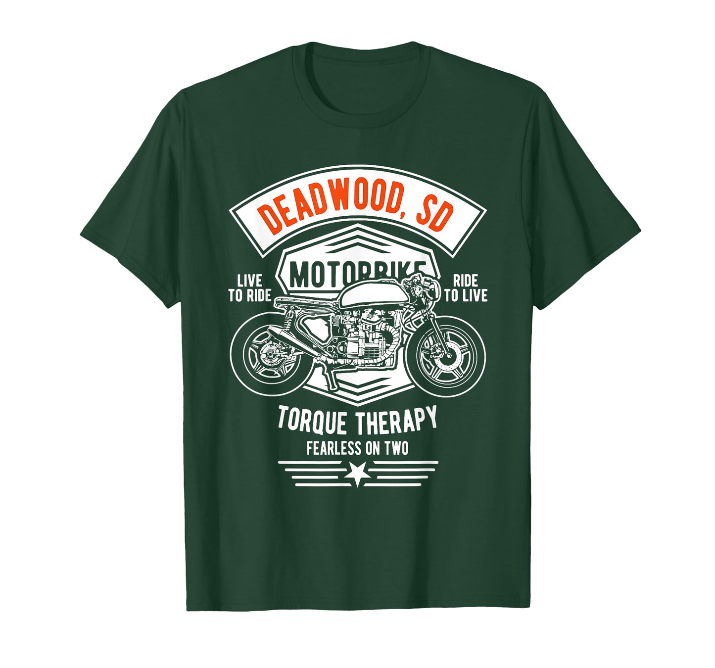Deadwood South Dakota USA Motorcycle Design Souvenir T-Shirt