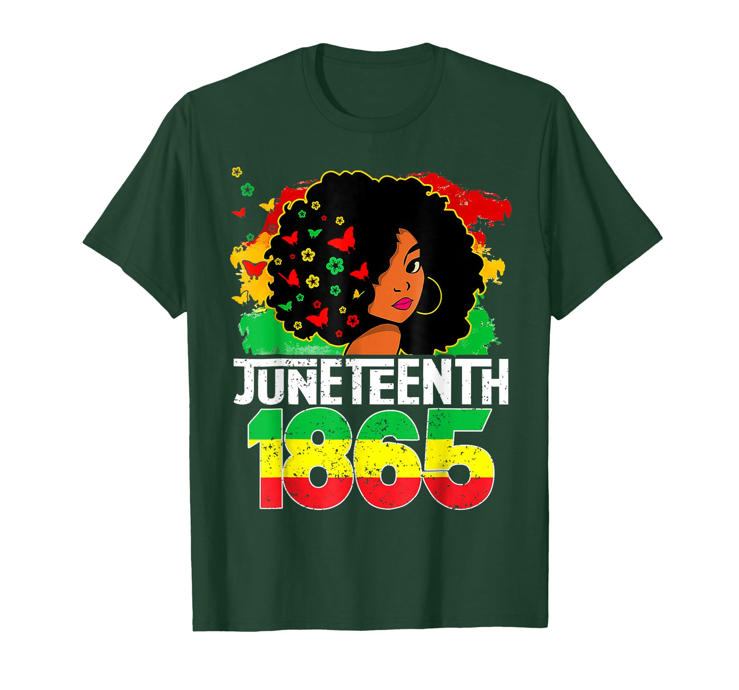 Juneteenth Is My Independence Day Black Women Freedom 1865 T-Shirt