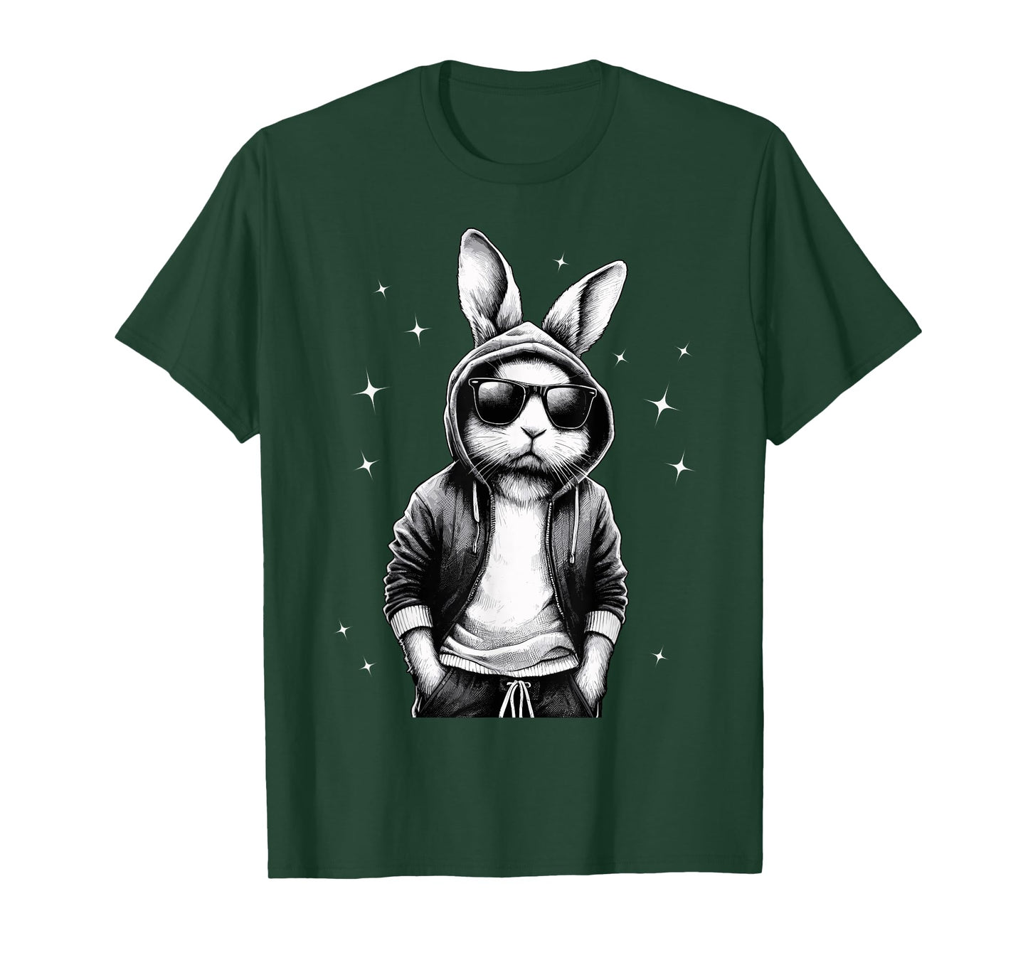 Bunny Face With Sunglasses Rabbit for Boys Men Kids T-Shirt