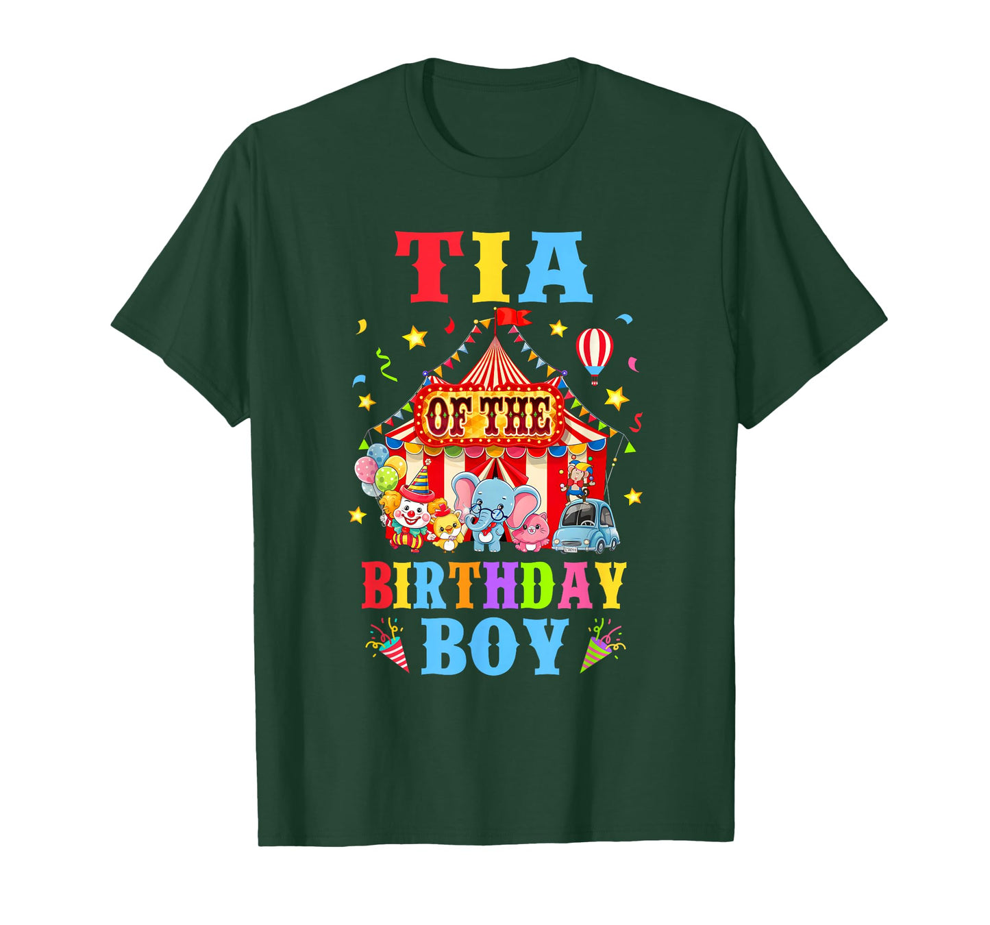 Tia Of The Birthday For Boy Circus Carnival Theme Party T-Shirt