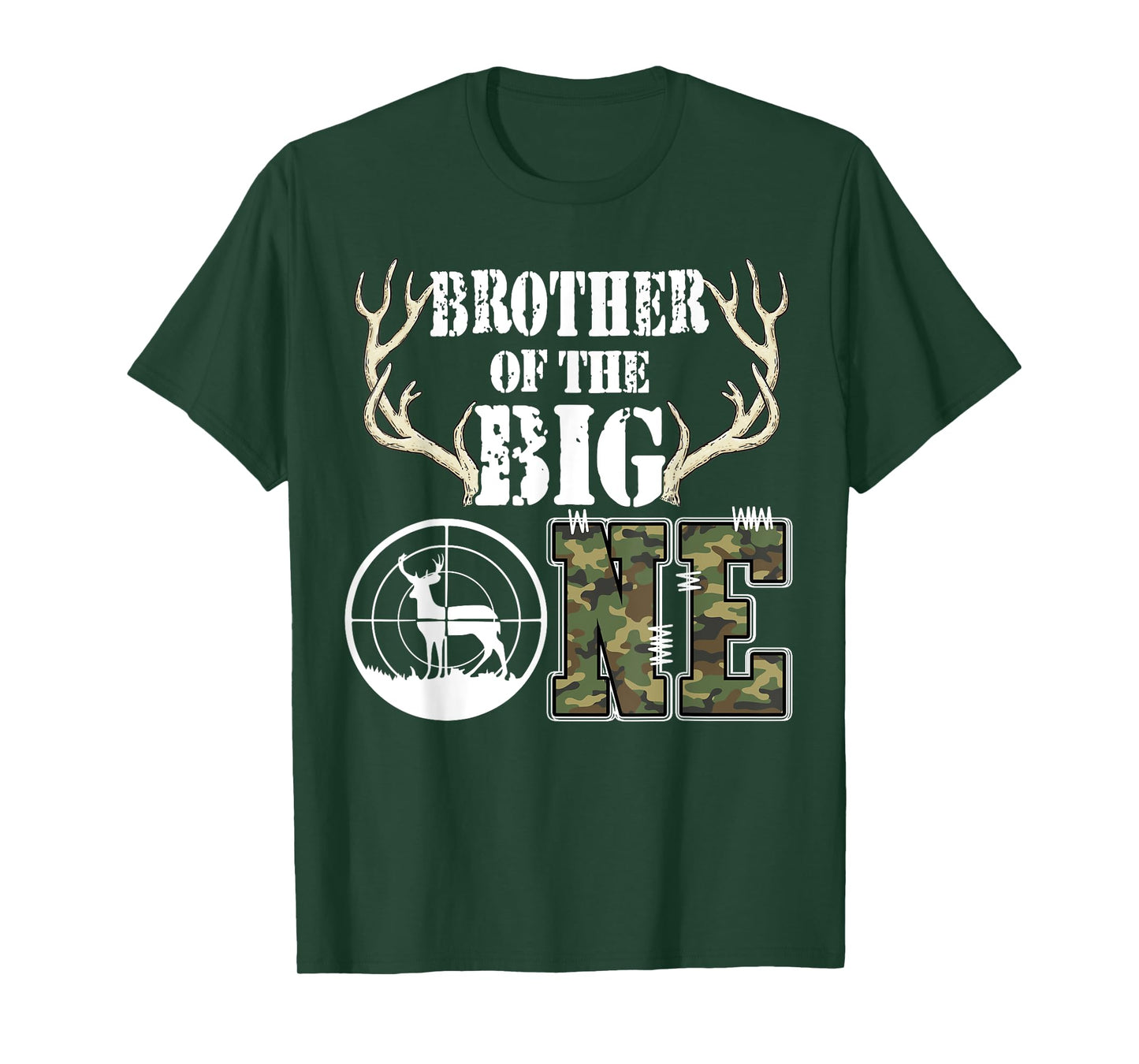 Brother of The Big One Birthday Boy Deer Hunter Camouflage T-Shirt