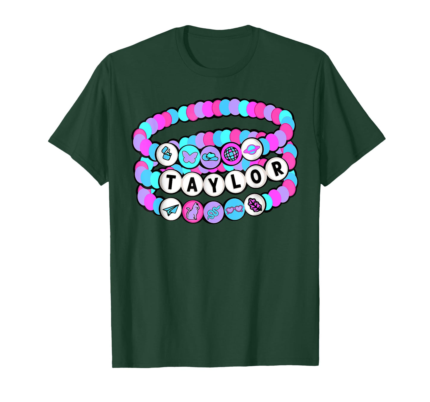 Birthday Girl Groovy Taylor First Name Personalized Bracelet T-Shirt