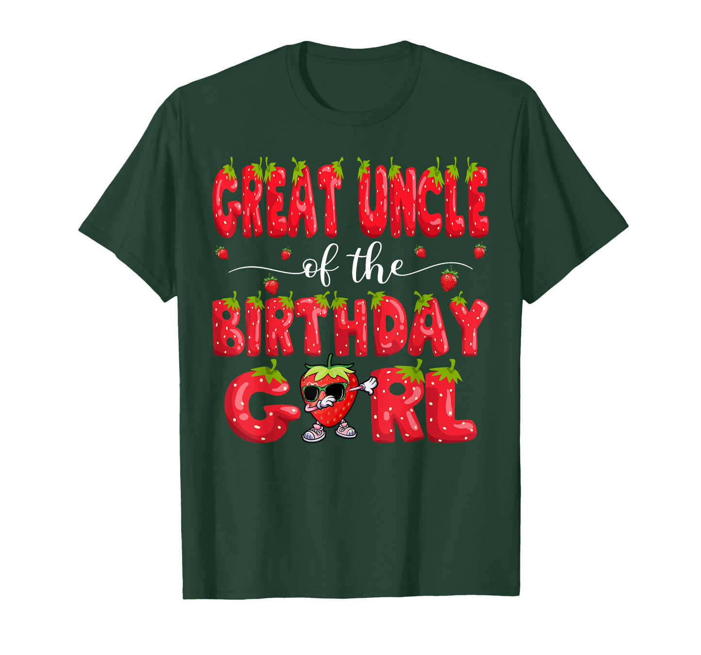 Great Uncle Of The Birthday Girl Strawberry Dabbing Family T-Shirt