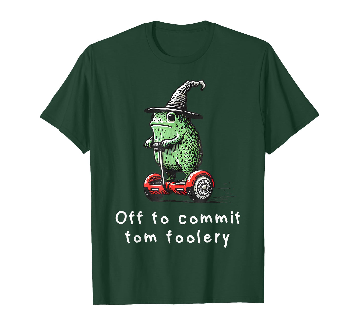 Whimsical Frog Wizard Off to Commit Tom Foolery Frog Meme T-Shirt
