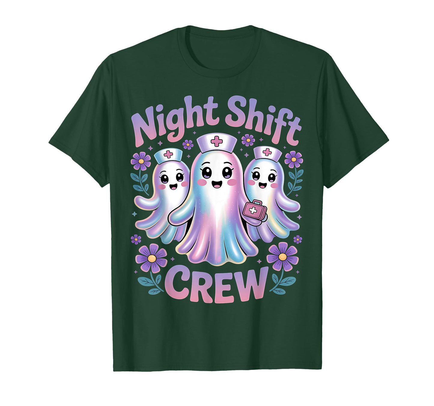 Halloween Nurse Shirt ICU RN OBGYN Medical Night Shift Crew T-Shirt
