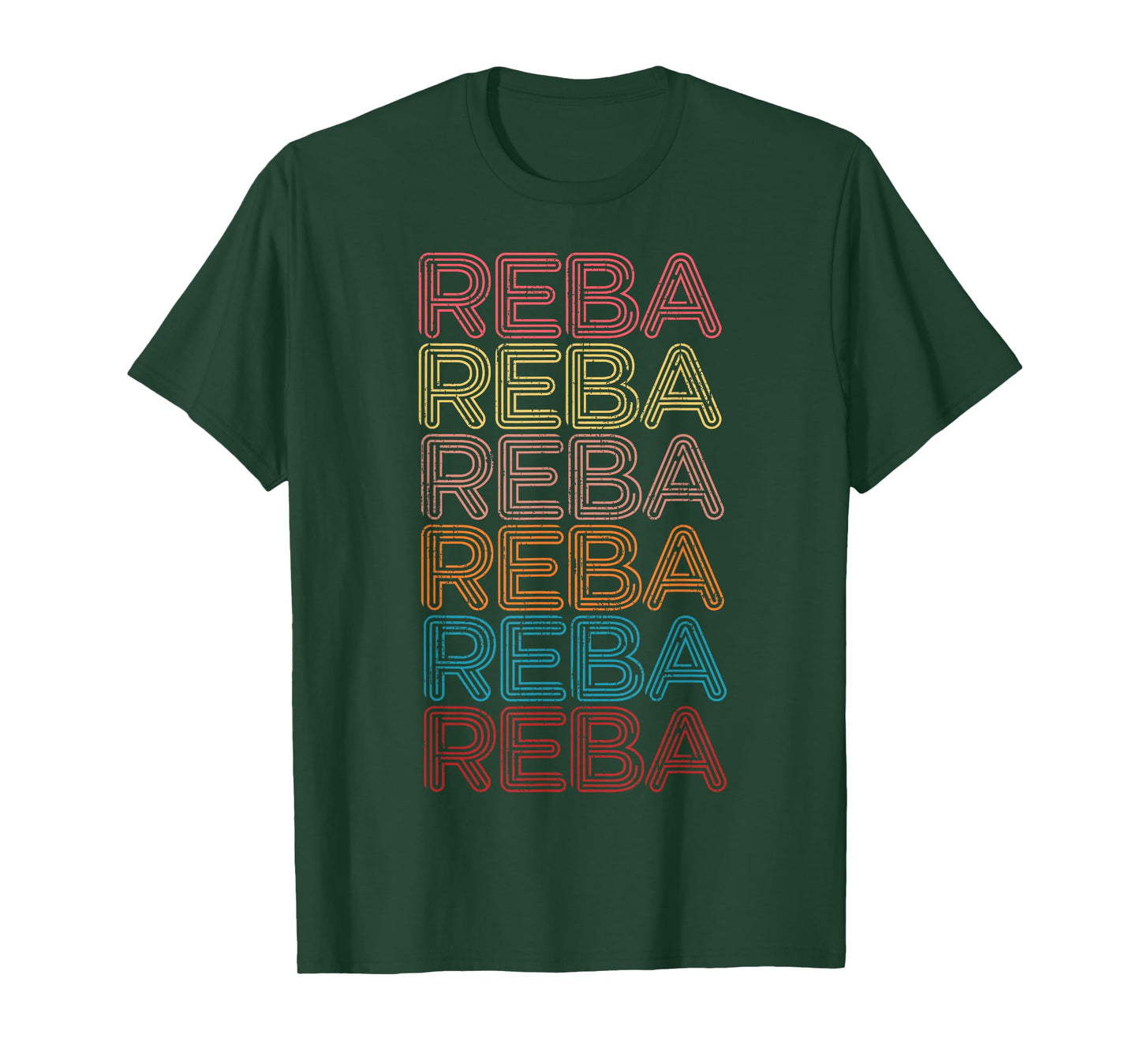 Vintage Reba Name Retro Style 70s 80s First For Men Women T-Shirt