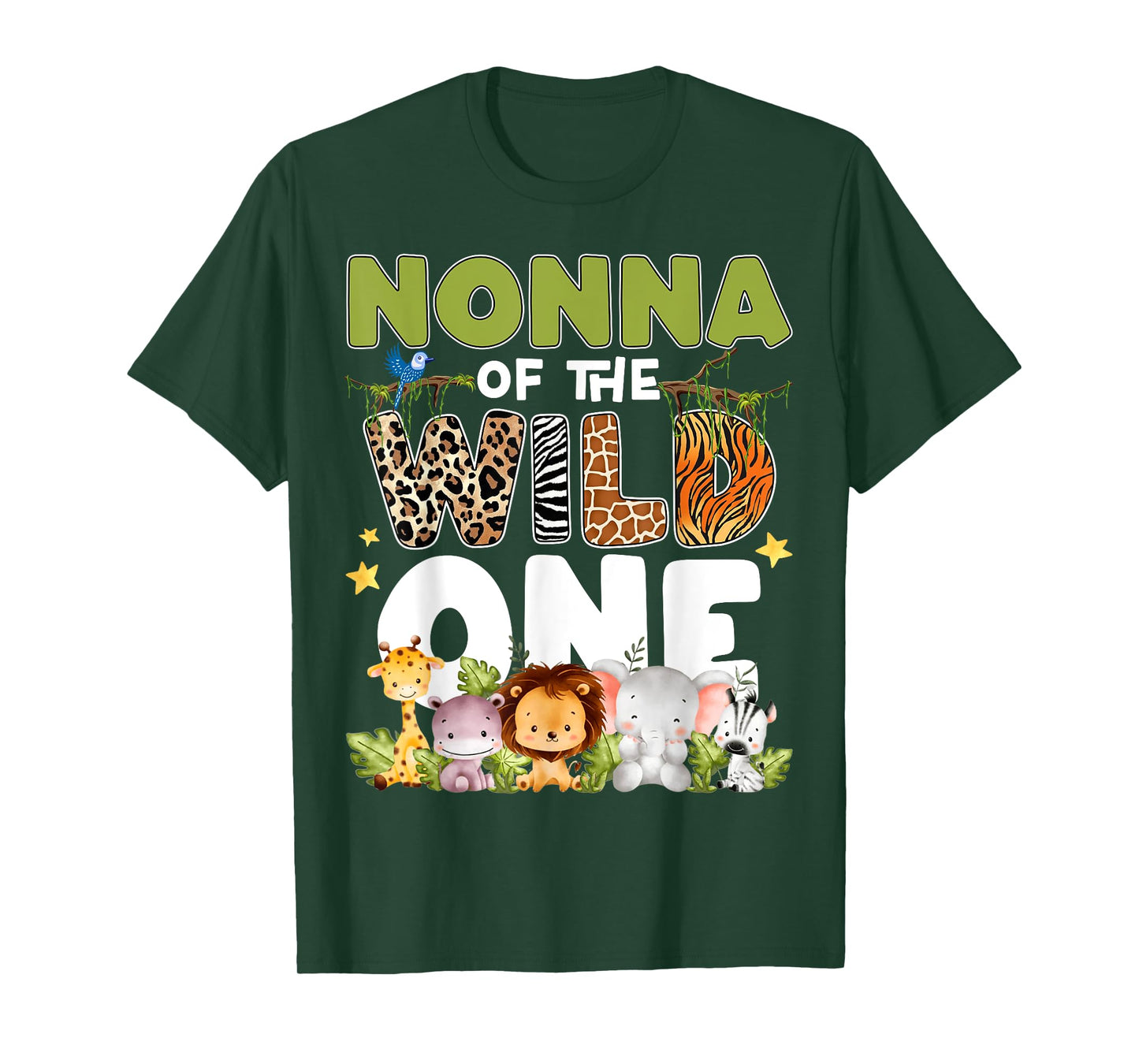 Nonna Of The Wild One 1st Birthday Safari Family Matching T-Shirt