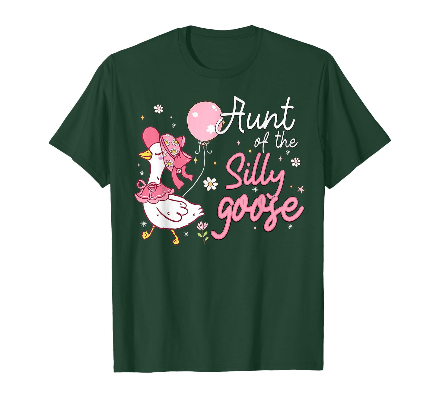 One Silly Goose Auntie 1st First Birthday Family Matching T-Shirt