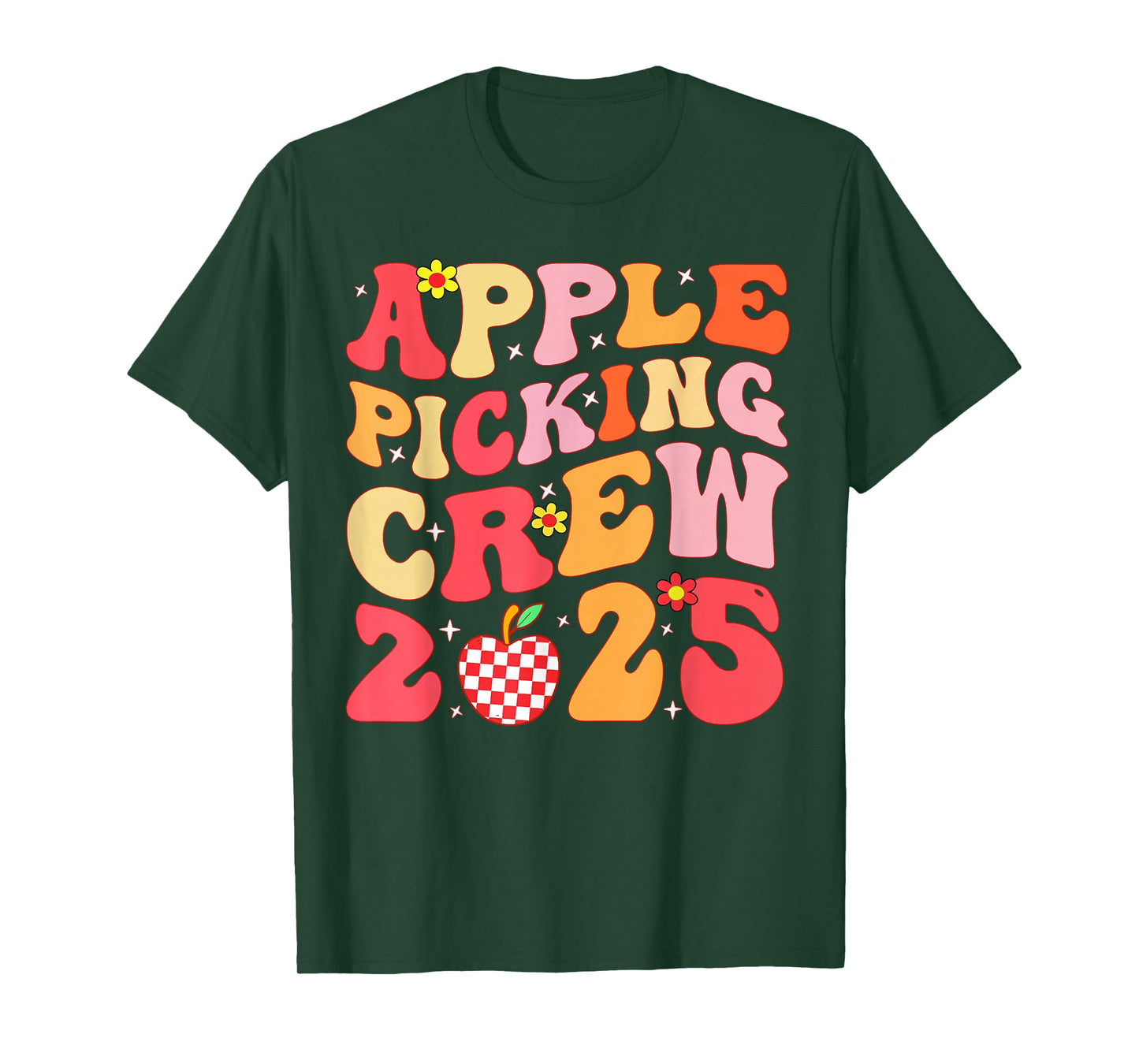 Apple Picking Crew 2025 Cute Matching Family Fall Orchard T-Shirt