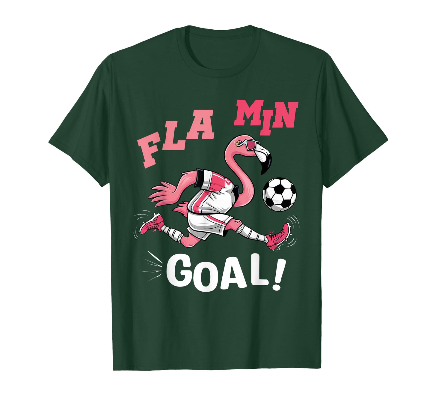 Flamingo Playing Football FLA MIN GOAL Soccer Football T-Shirt