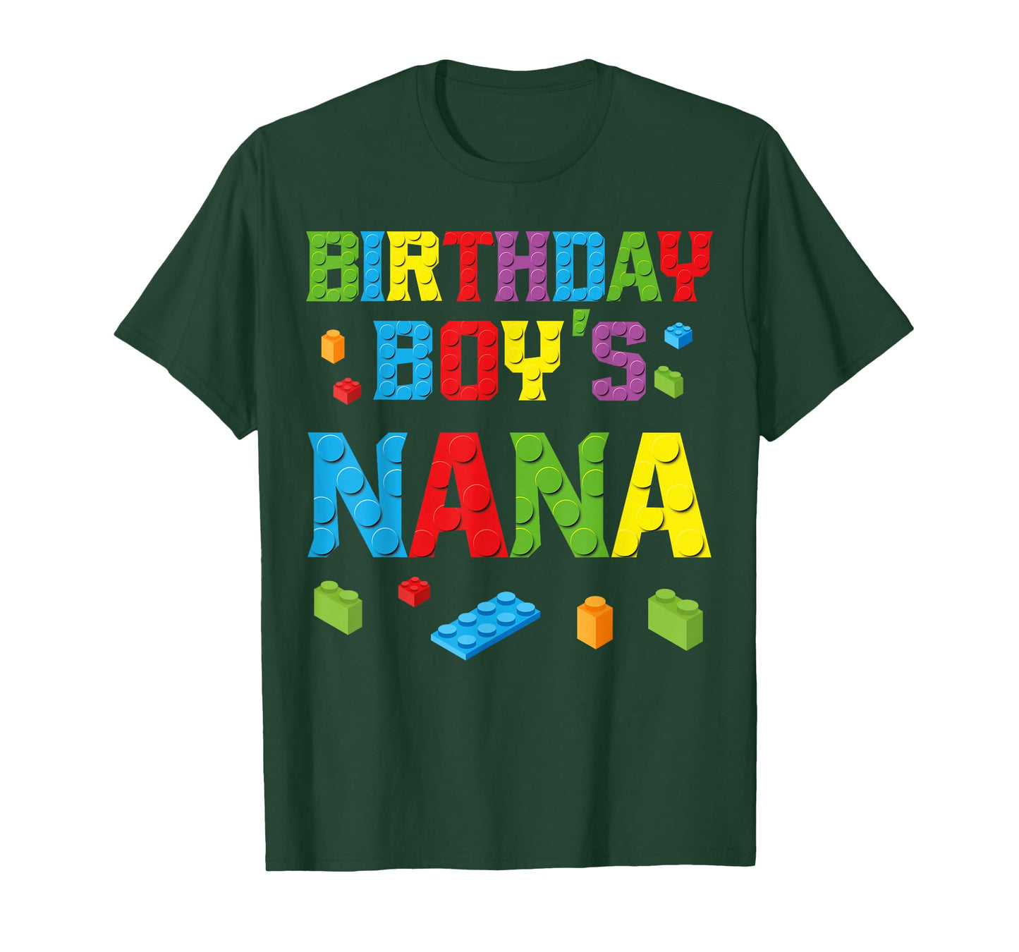 Master Builder Birthday Boy's Nana Building Bricks Blocks T-Shirt