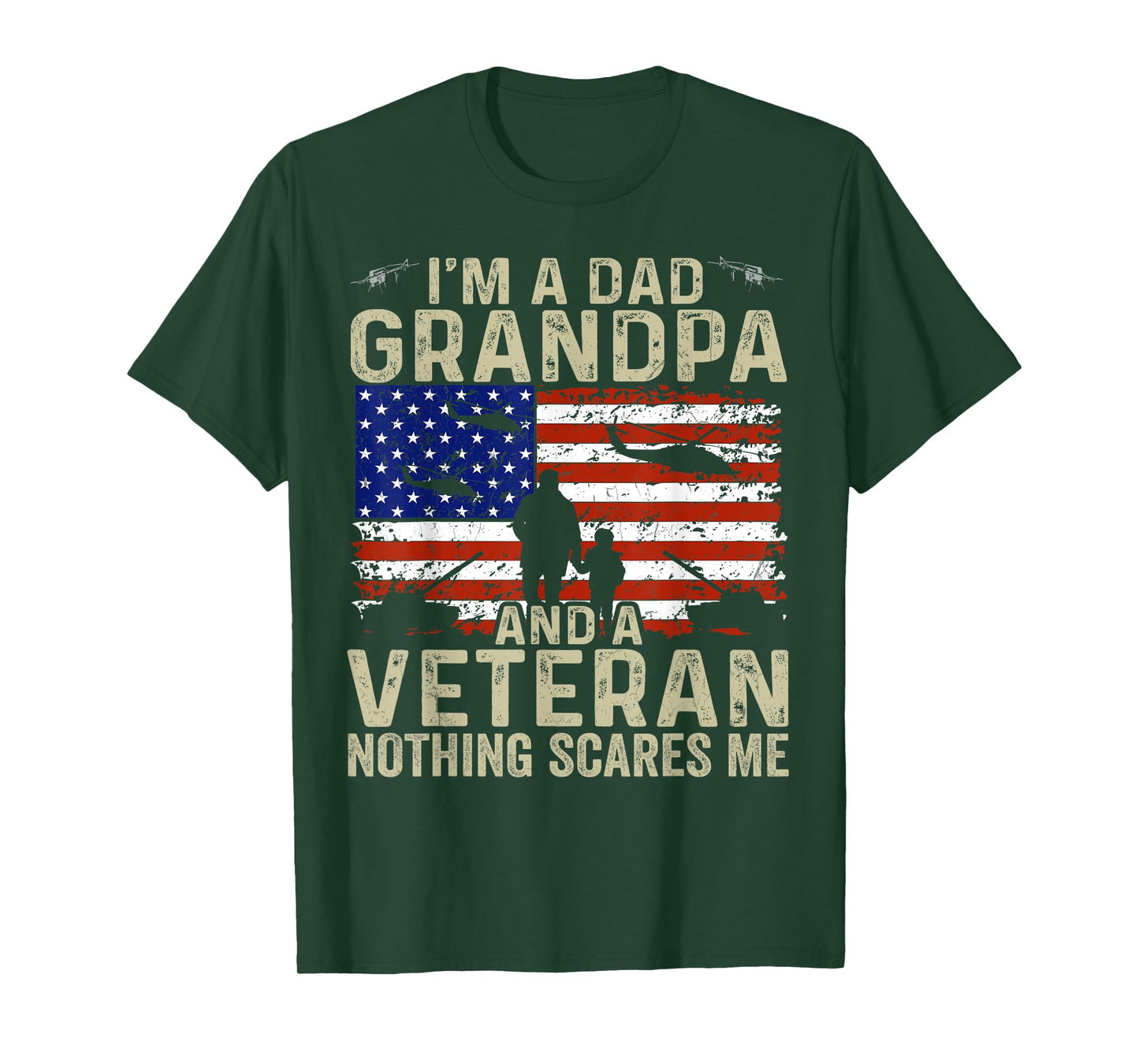 I’m A Dad Grandpa And A Veteran Shirt Fathers Day Veteran T-Shirt