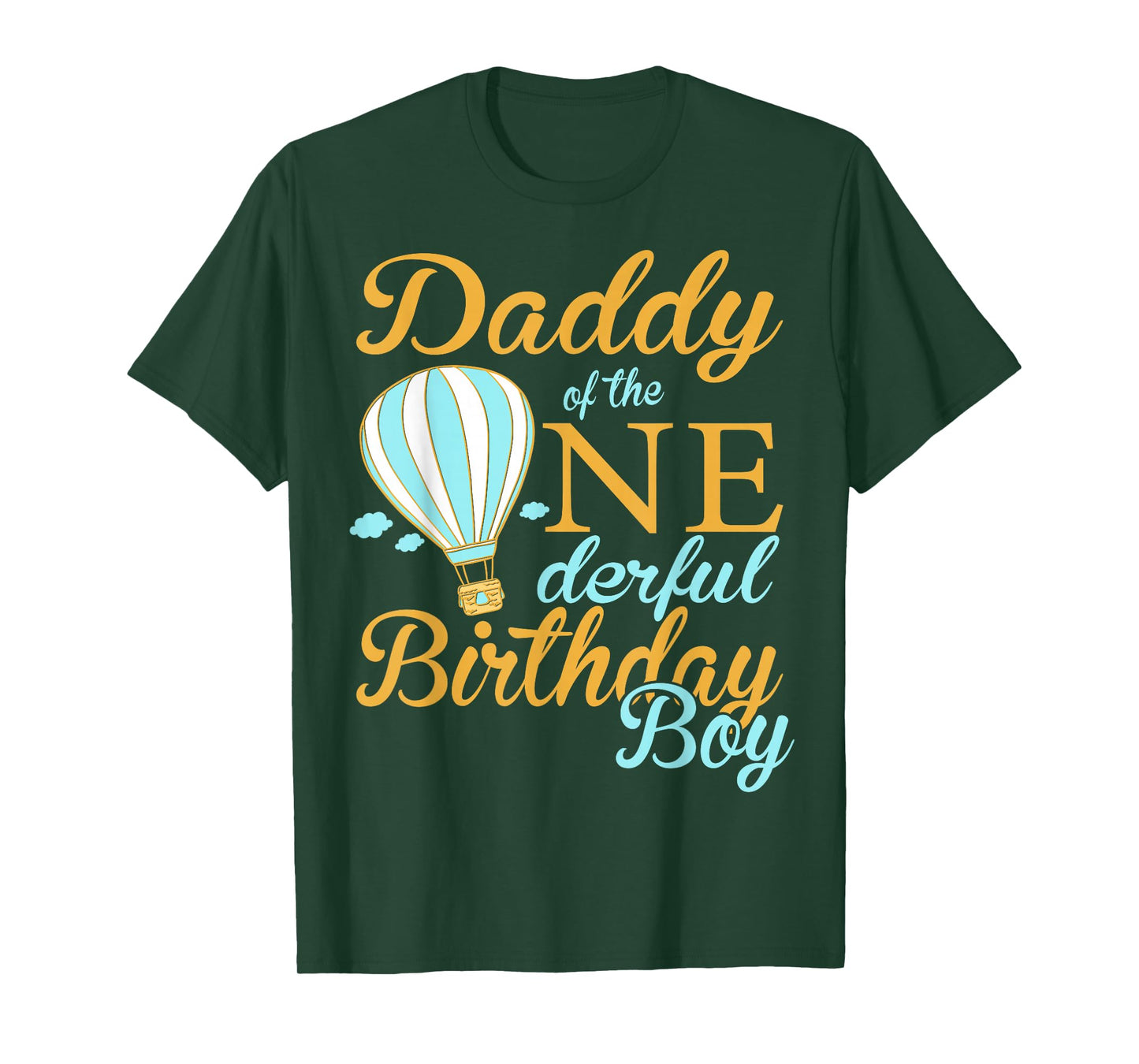 Hot Air Balloon Themed Birthday 1st Birthday Boys Daddy T-Shirt