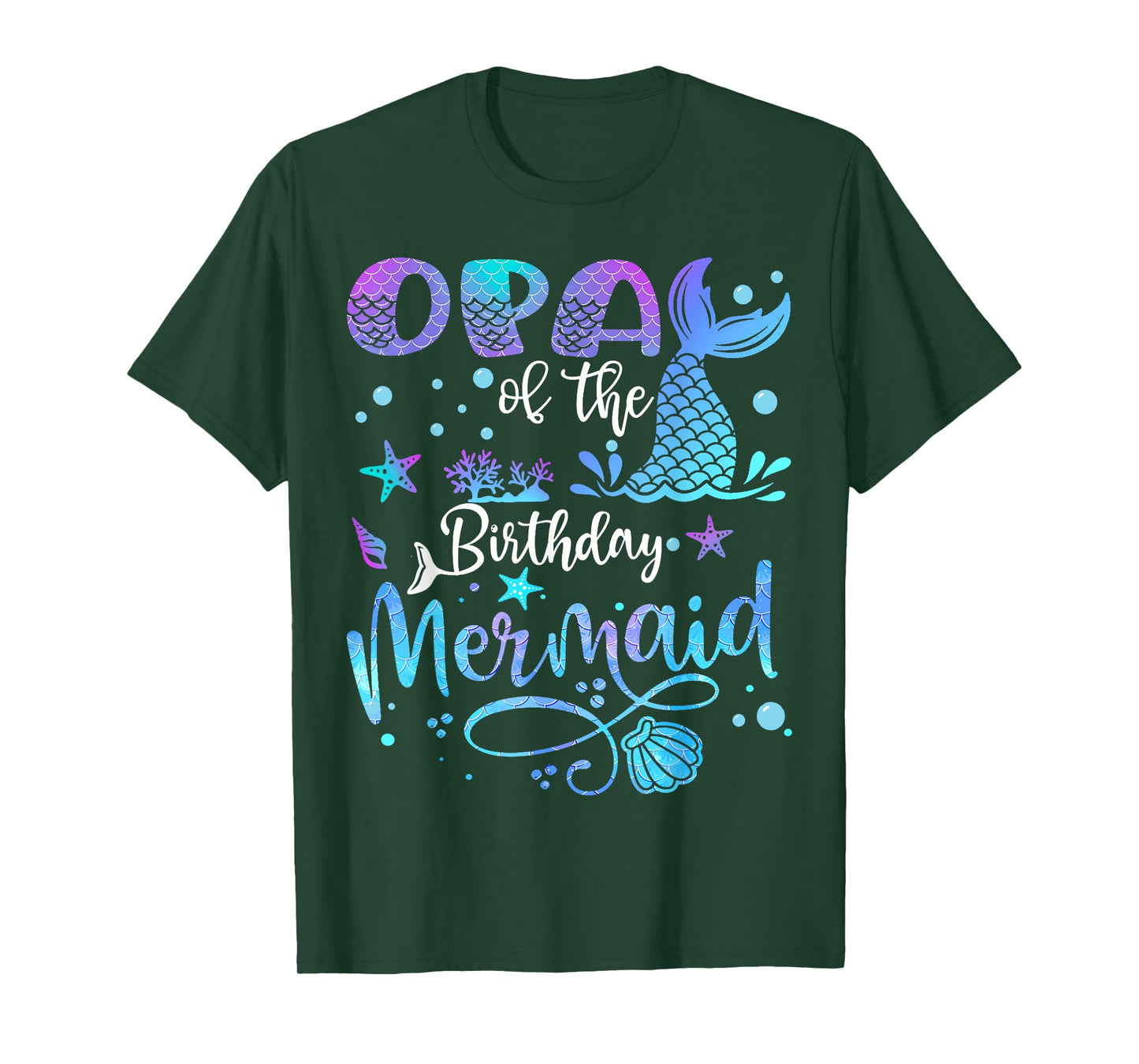 Opa Of The Birthday Mermaid Bday Party Mermaid T-Shirt