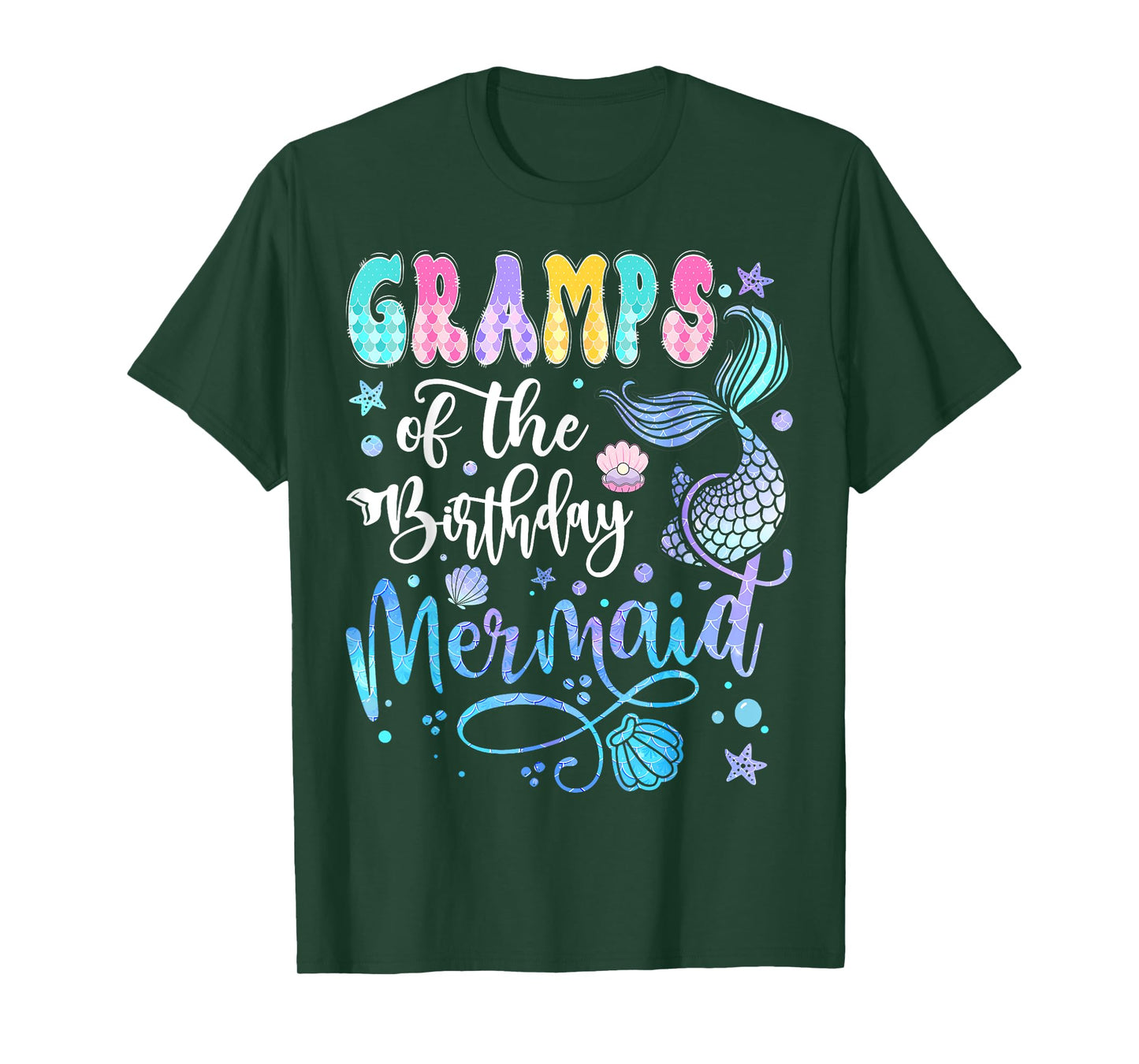 Gramps Of The Birthday Mermaid Bday Girl Party T-Shirt