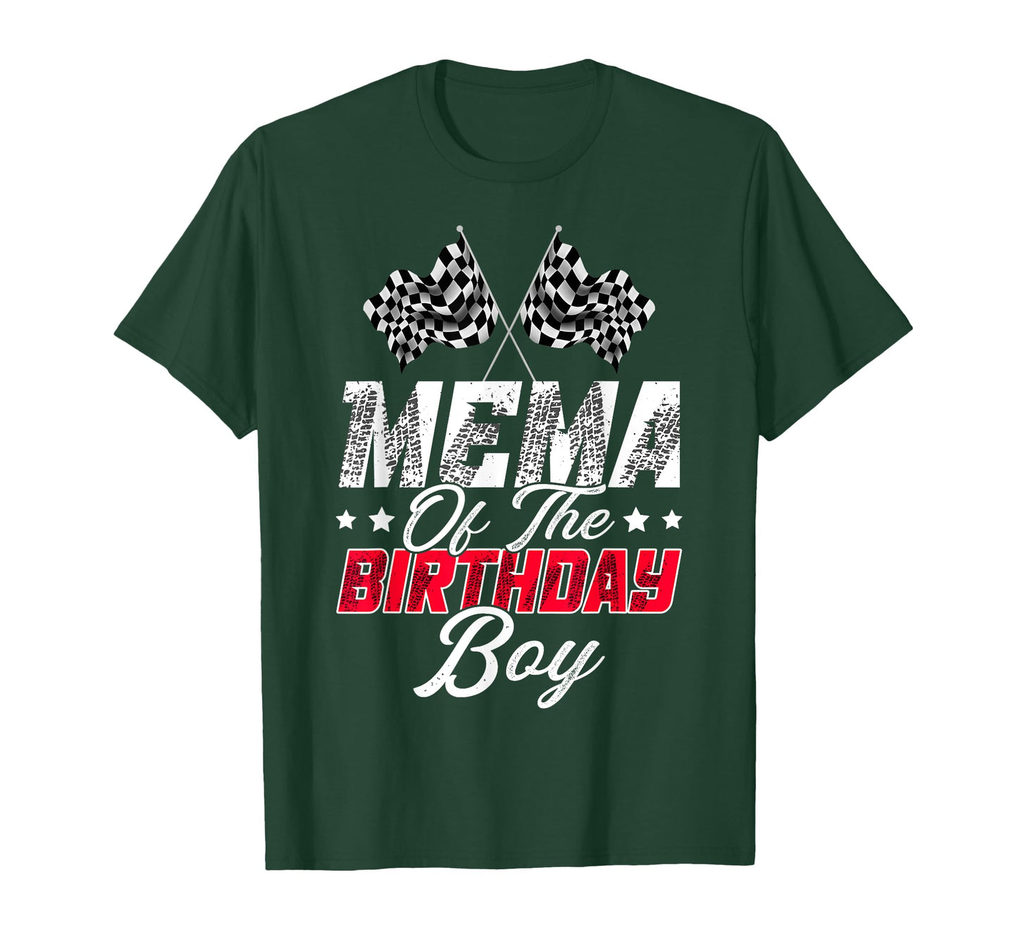 Race Car Mema Of The Birthday Boy Racing Family Pit Crew T-Shirt