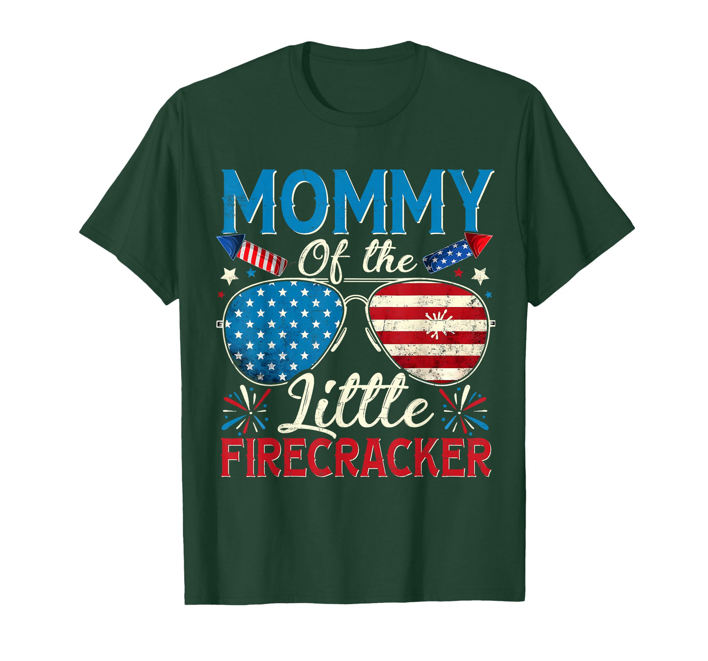 Mommy Of The Little Firecracker 4th Of July Mom Women T-Shirt