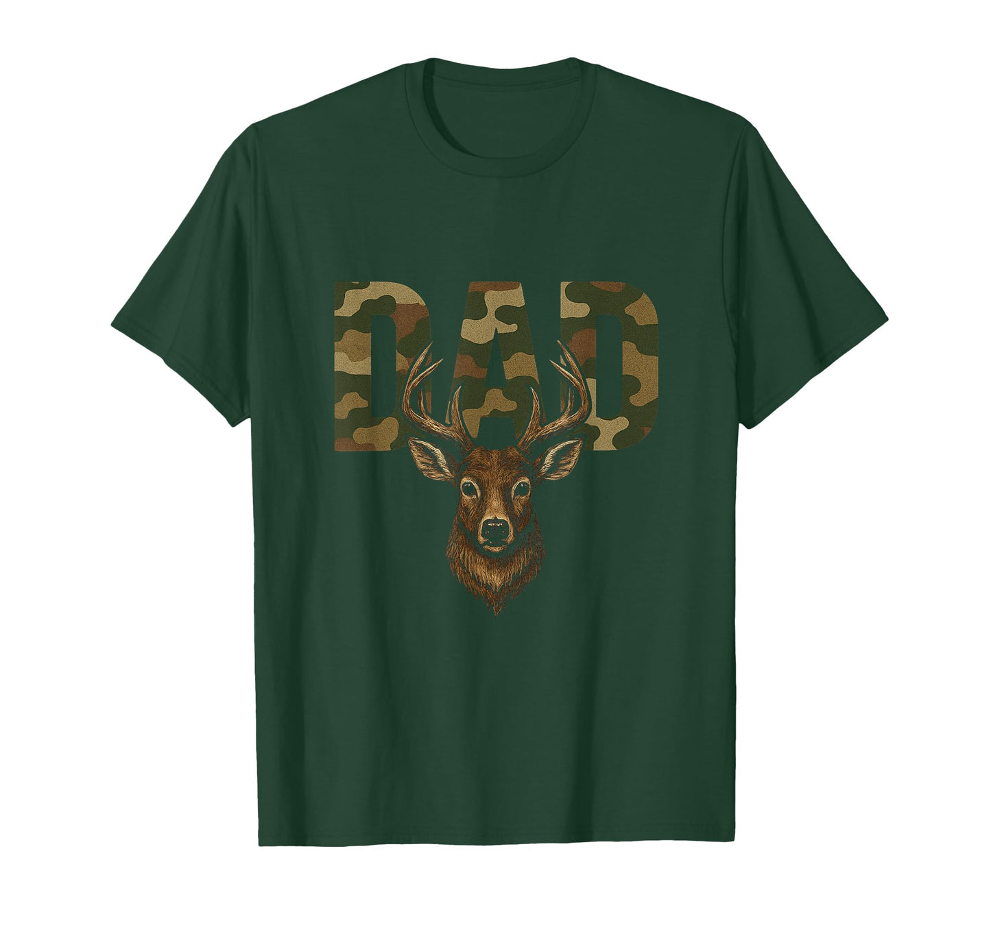 Old School Camo Dad Hunting, Camouflage Deer Father's Day T-Shirt
