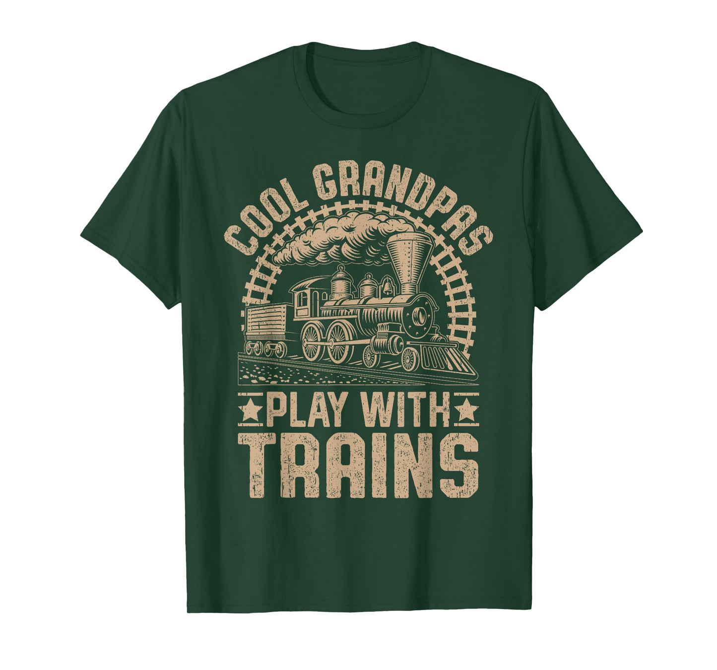 Cool Grandpas Play With Trains Locomotives Trains Grandpa T-Shirt