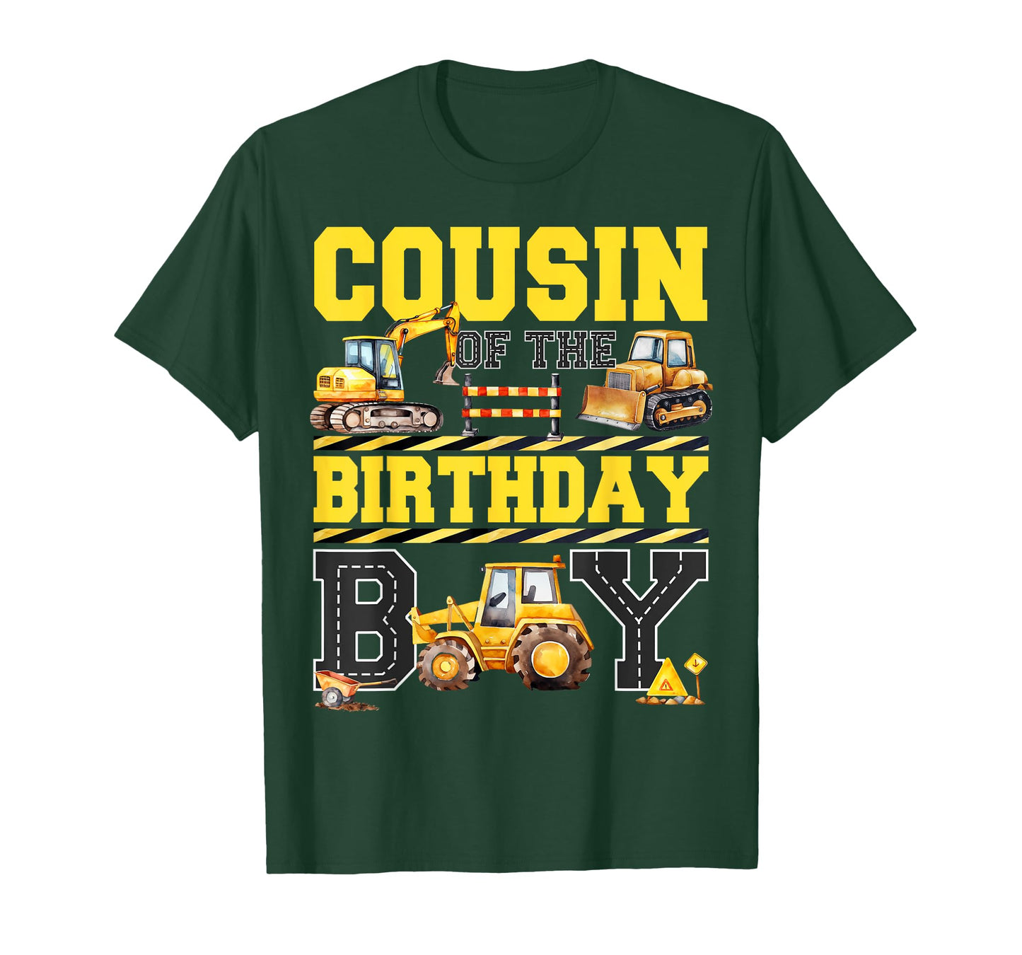 Cousin Of The Birthday Digger for Boy Excavator Builder Bday T-Shirt
