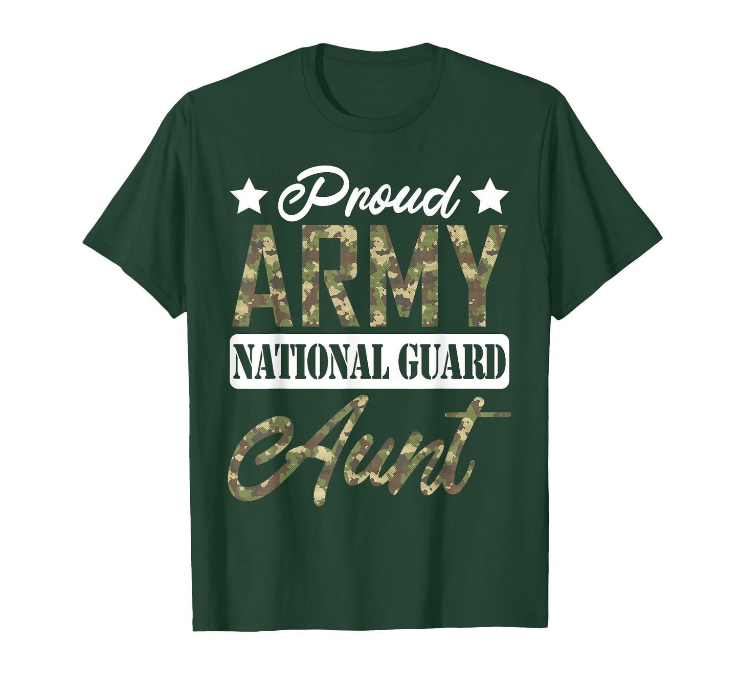 Proud Army National Guard Aunt Military Family Veteran T-Shirt