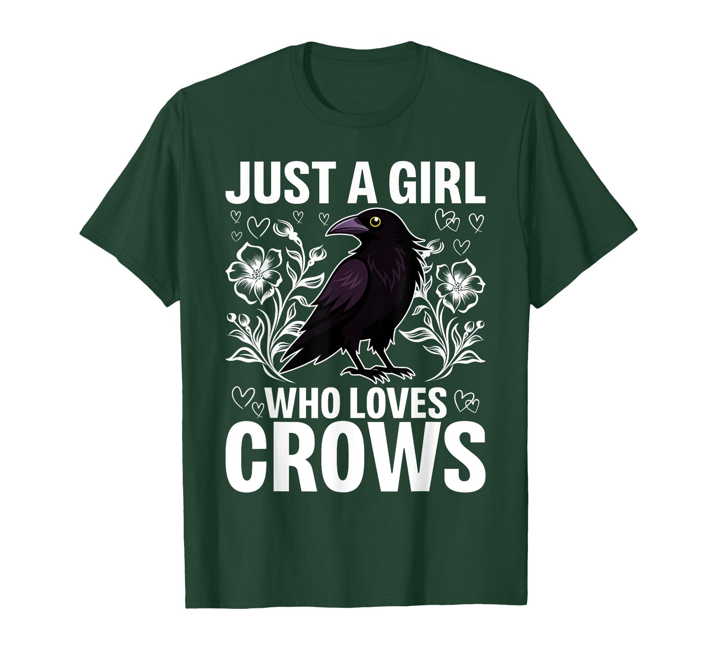 Just A Girl Who Loves Crows for Women Crow and Raven Lovers T-Shirt