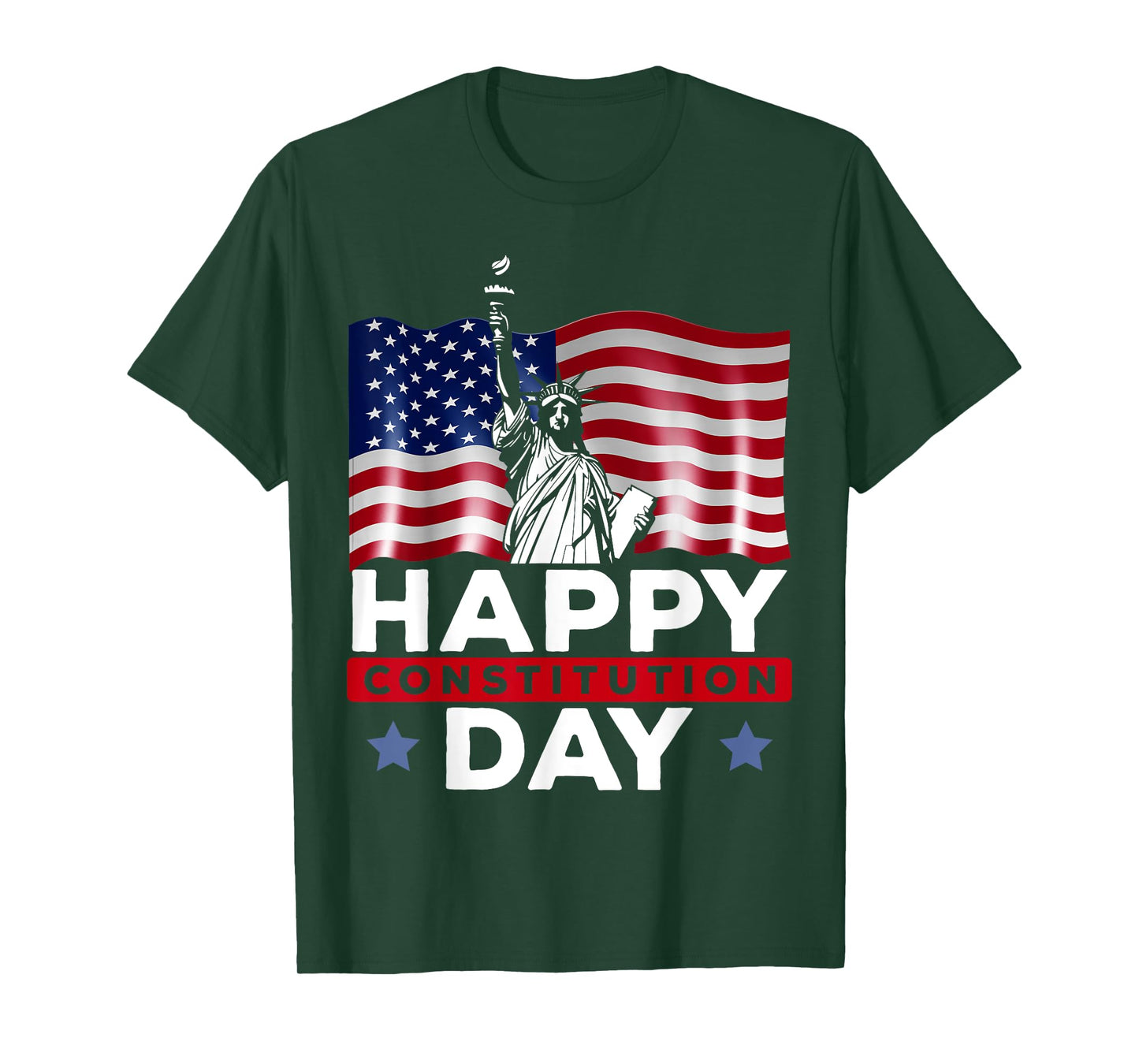 Happy Constitution Day New American USA Flag America T-Shirt for Women Kids Men