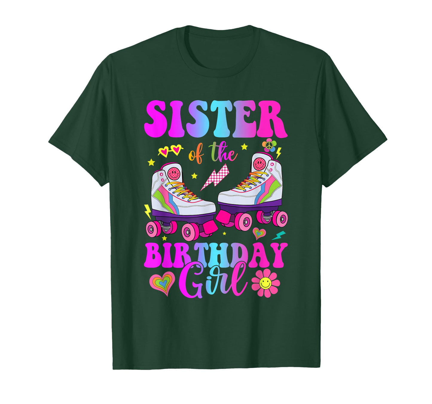 Let's Roll Sister of the Birthday girl Roller Skate Birthday T-Shirt
