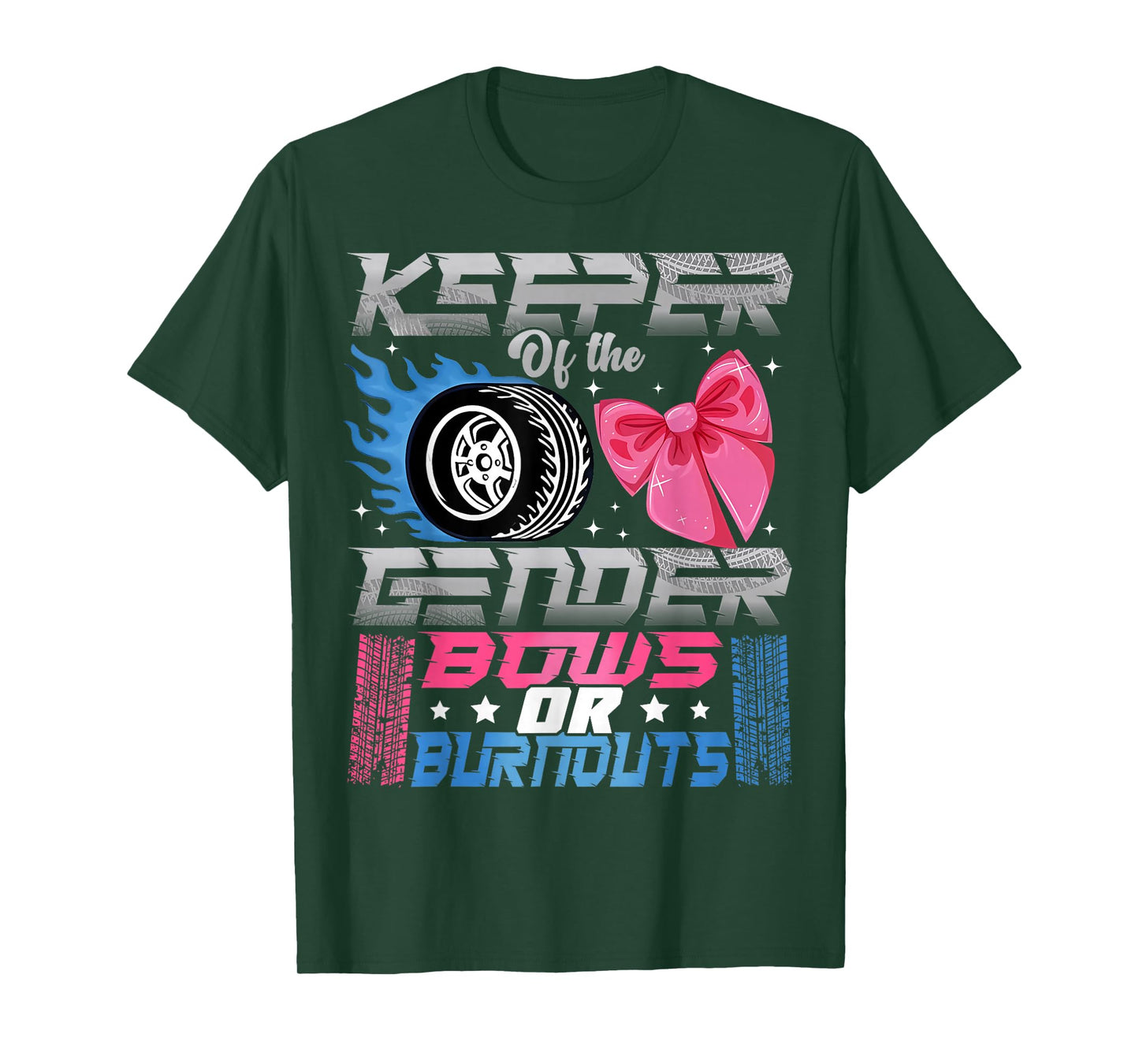 Keeper of The Gender Burnouts Or Bows Gender Reveal Party T-Shirt