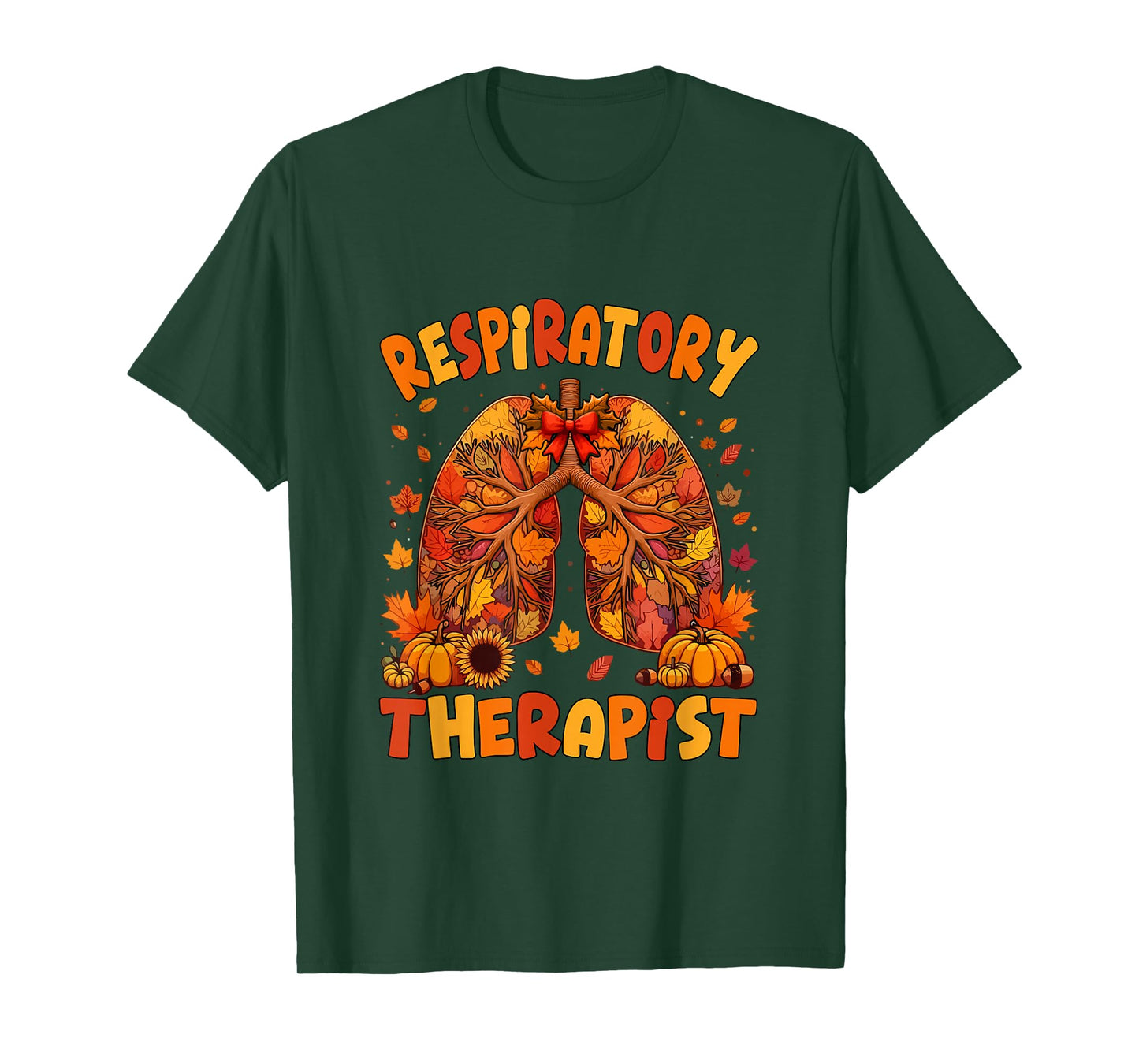Respiratory Therapist Colorful Lung Thanksgiving Medical T-Shirt