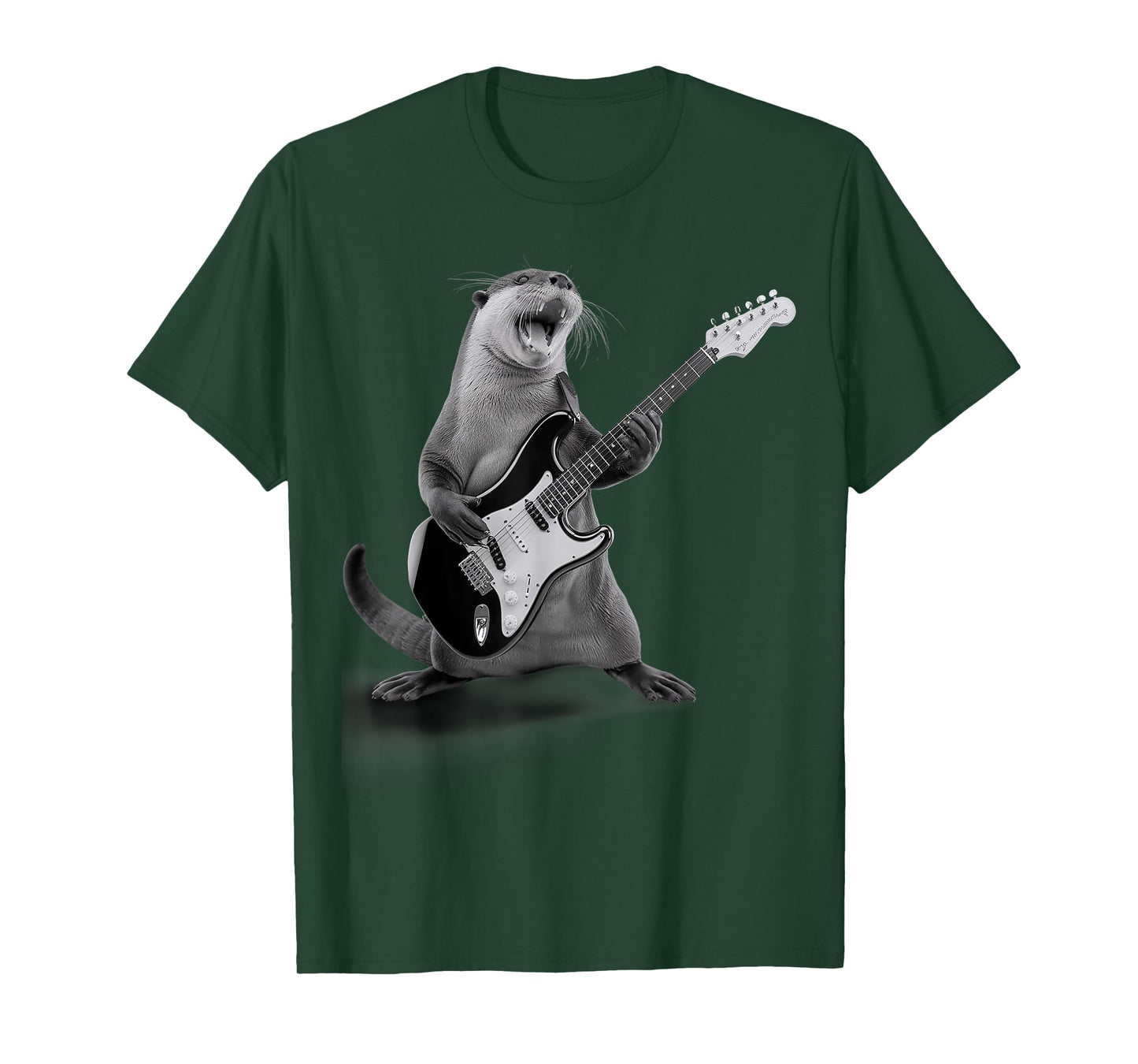 Otter Playing Guitar Rock Star Funny Gifts For Men Women Kid T-Shirt