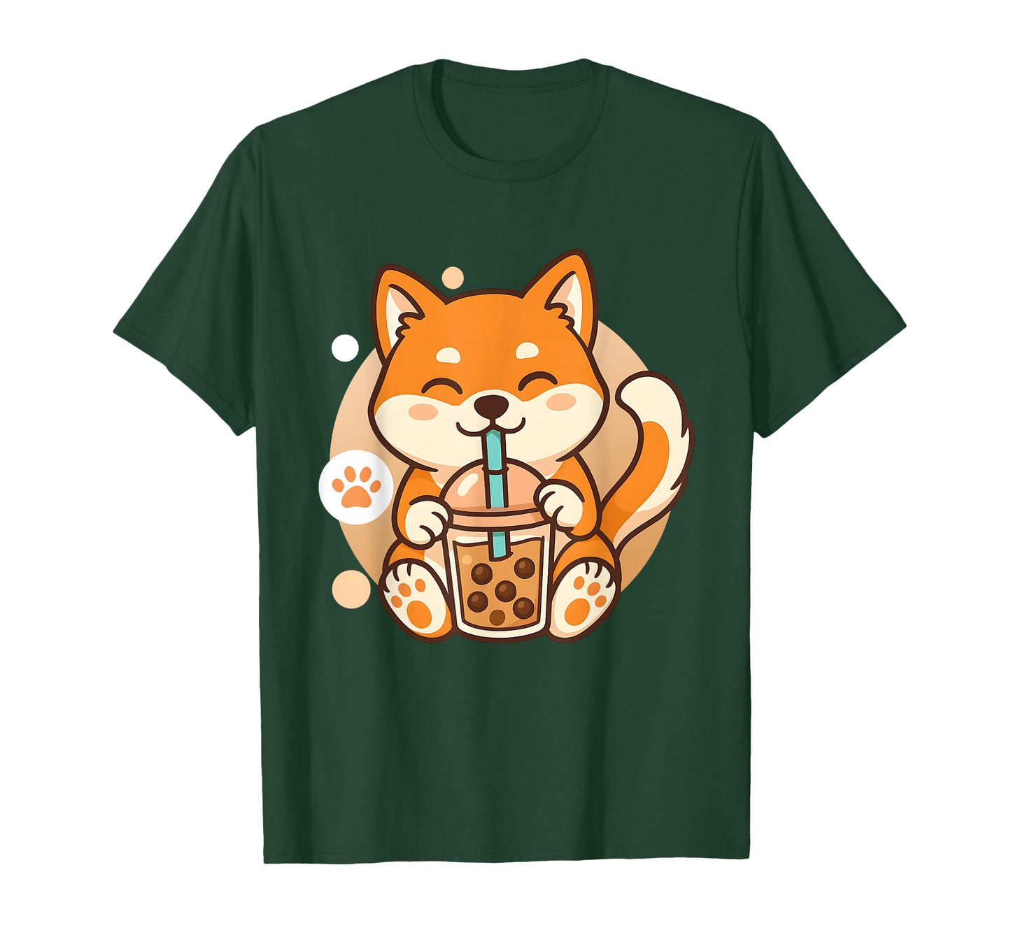 Cute Shiba Inu Dog Bubble Boba Tea Anime Kawaii Neko Gift T-Shirt