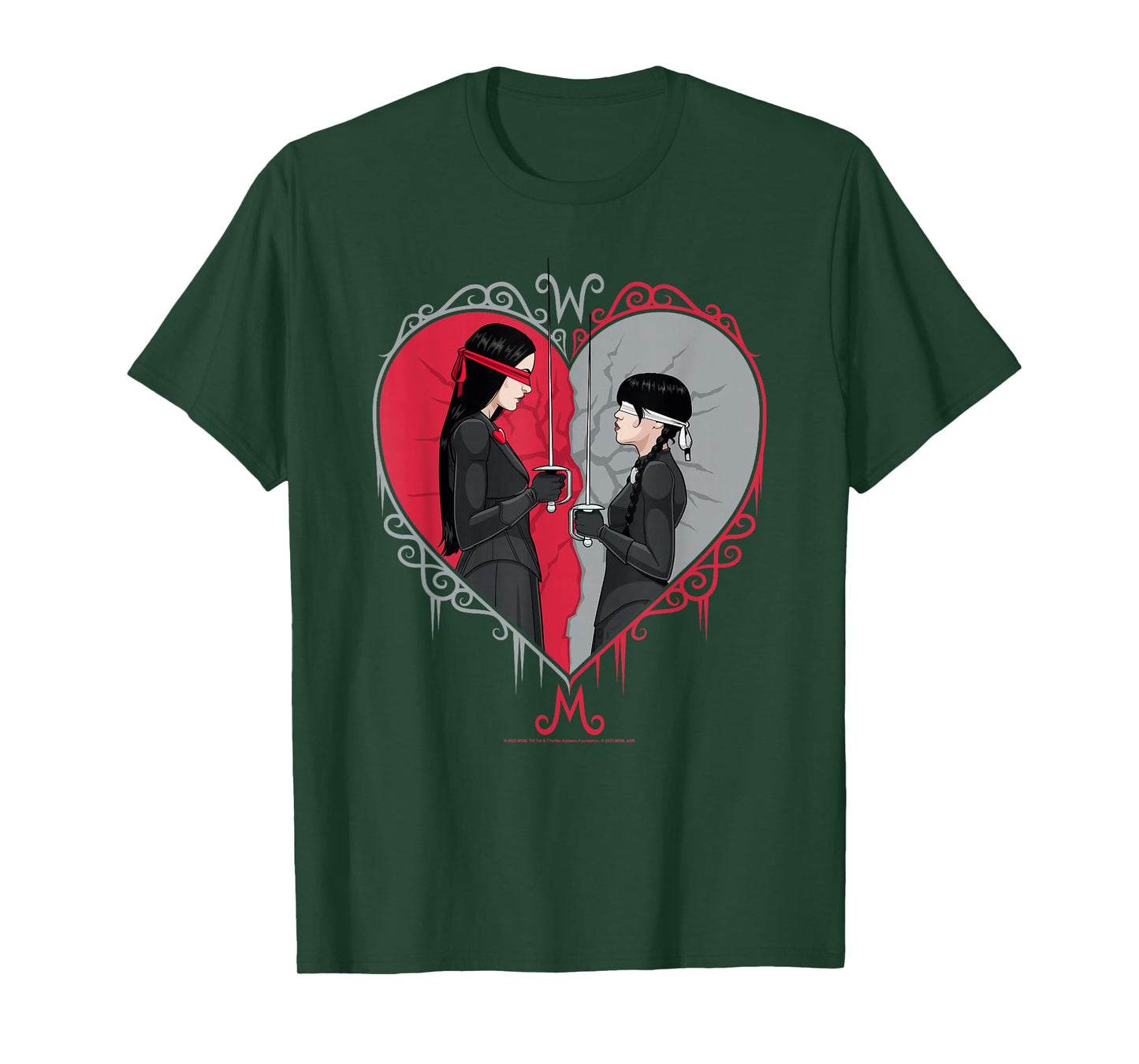 Wednesday Season 2 Morticia VS Wednesday Fencing Match T-Shirt