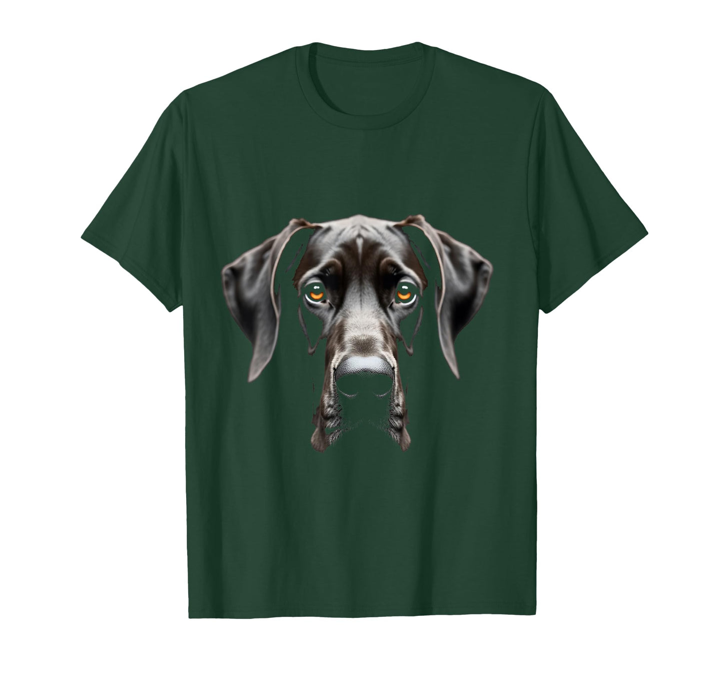 Black Great Dane Dog Great Dane Face T-Shirt