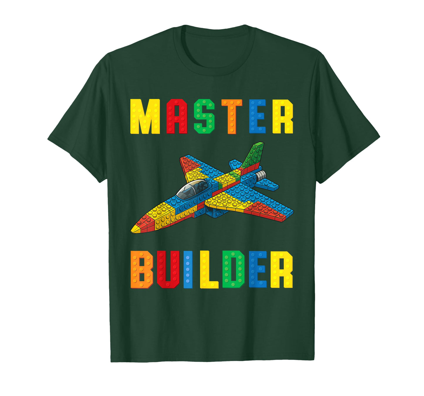 Funny Family Master Builder Building Bricks Blocks Kids Boys T-Shirt