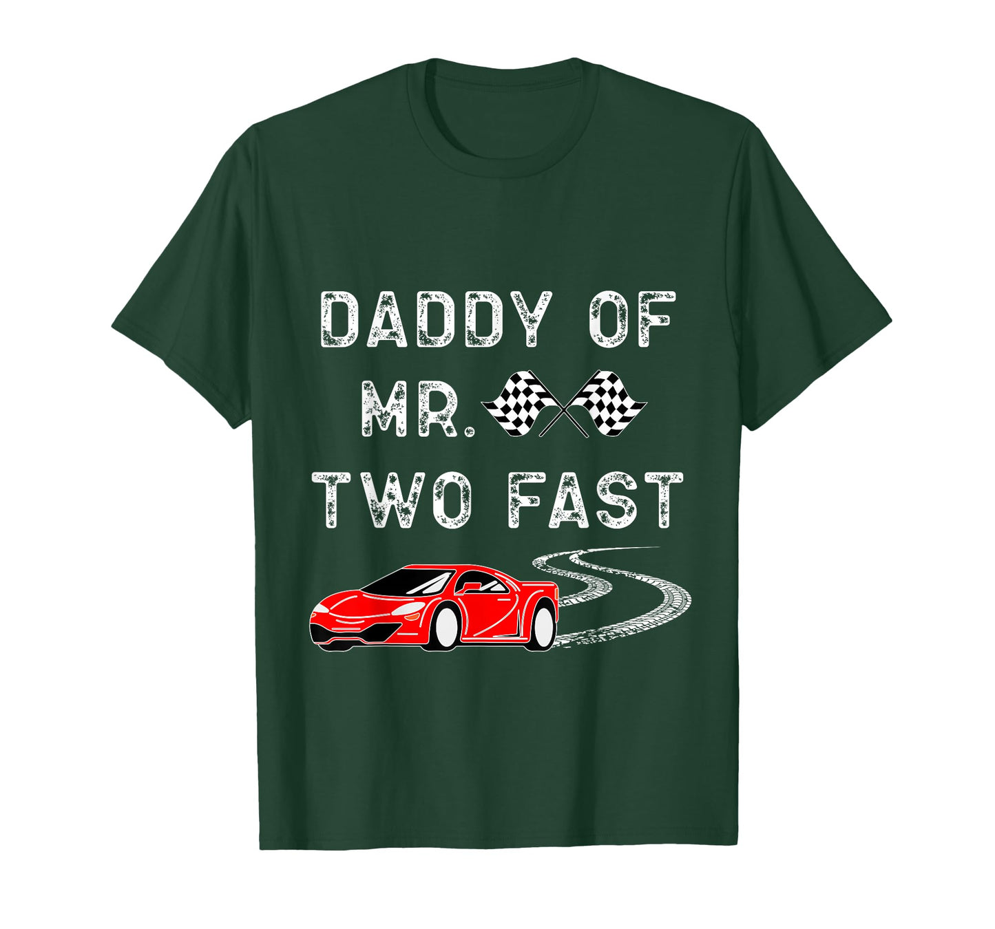Boy 2nd Birthday Racer Daddy Mr. Two Fast 2nd Race Car Bday T-Shirt