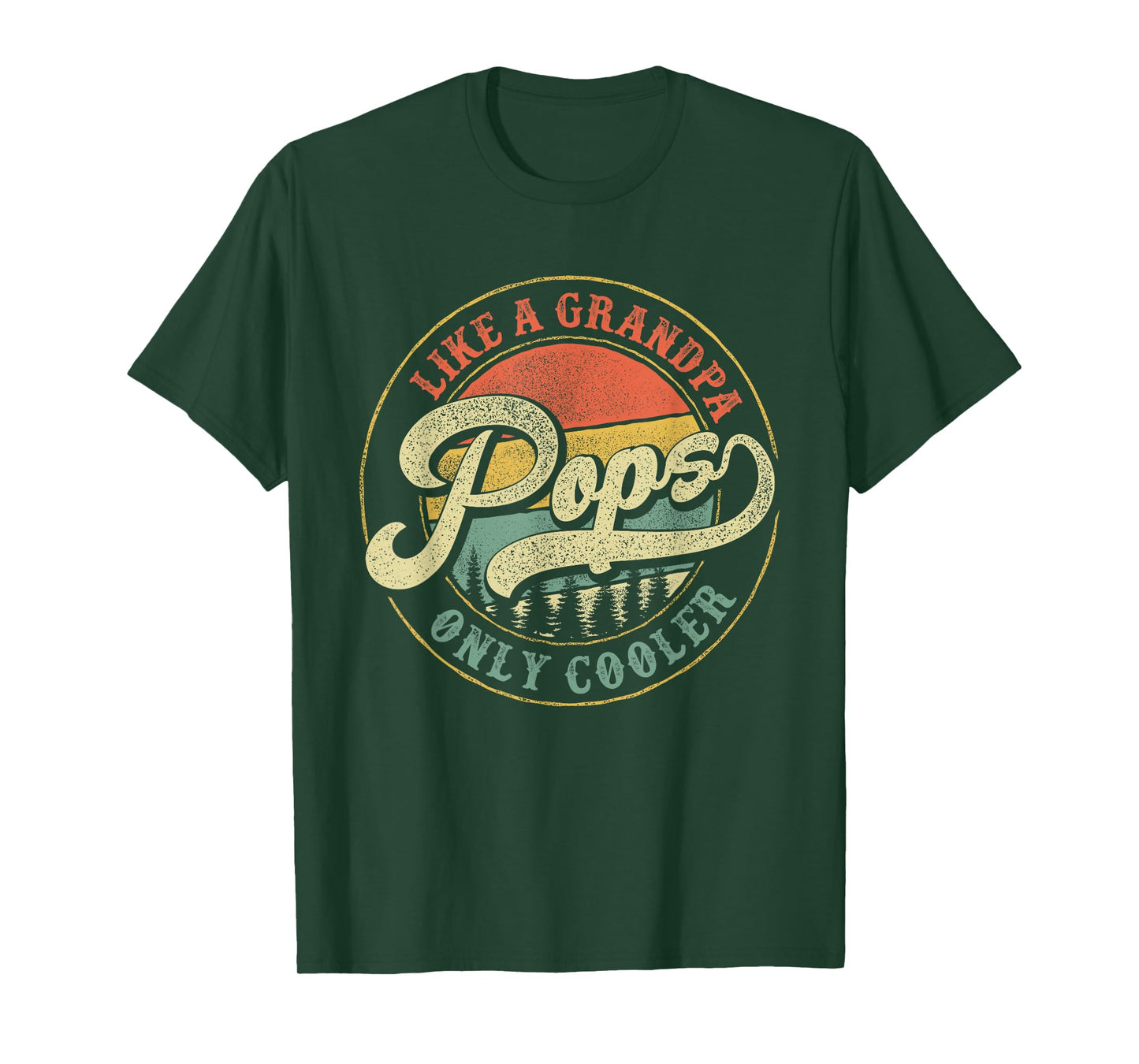 Pops Like a Grandpa Only Cooler Retro Gift Pops Dad Grandpa T-Shirt