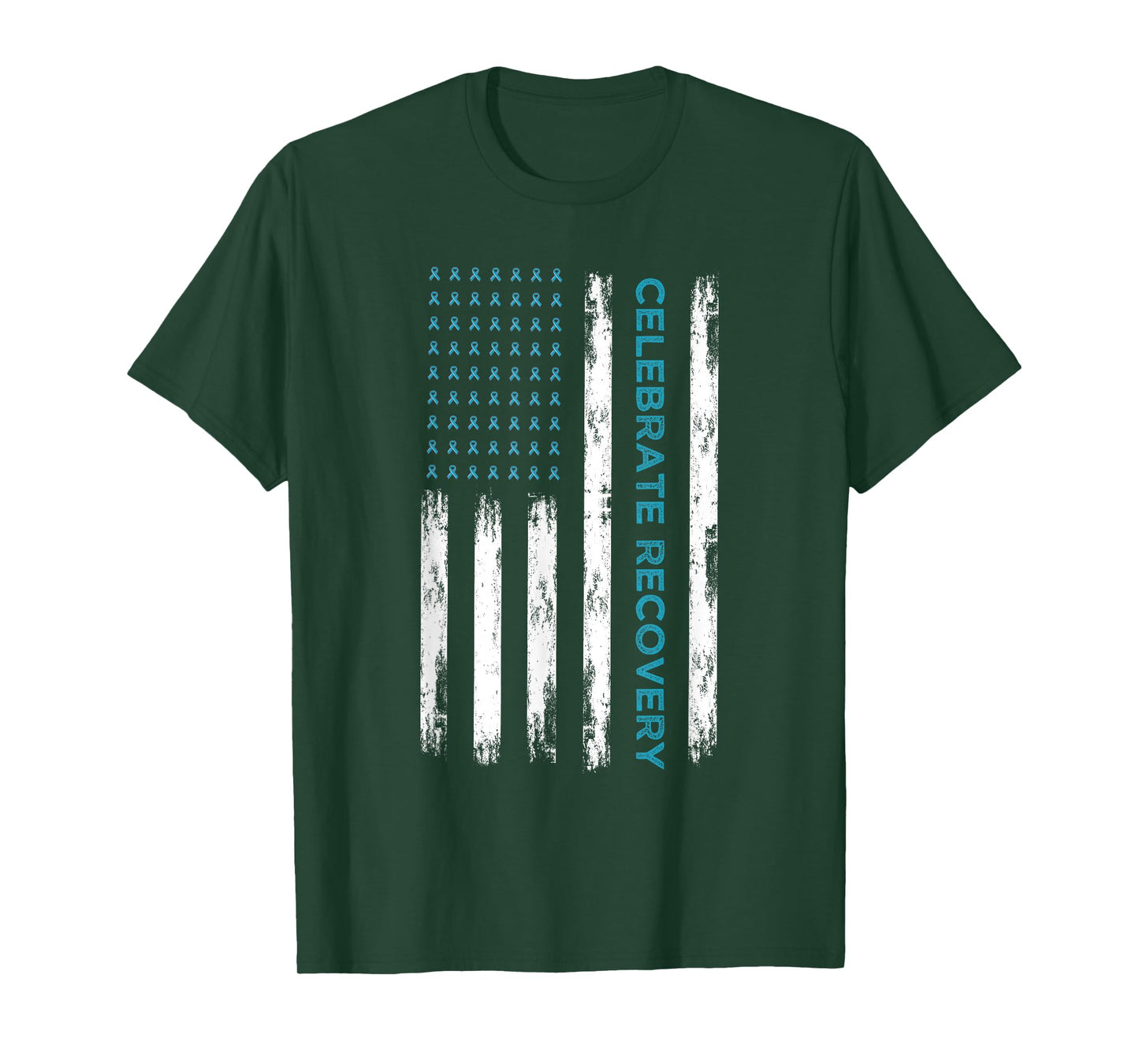 Drug Alcohol Addiction Recovery Celebrate Recovery USA Flag T-Shirt