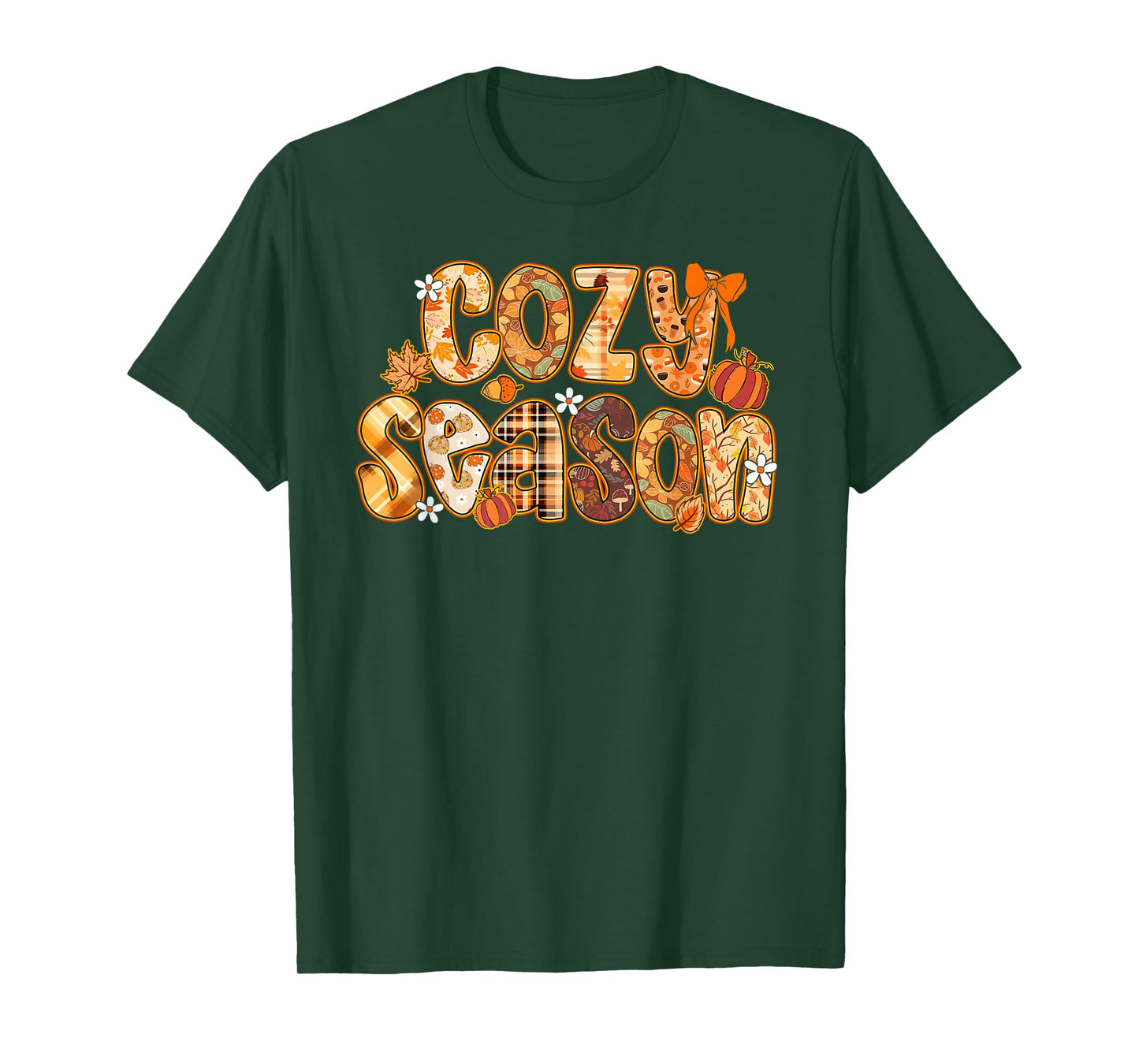Cozy Season Autumn Fall Vibes Halloween Thanksgiving Pumpkin T-Shirt