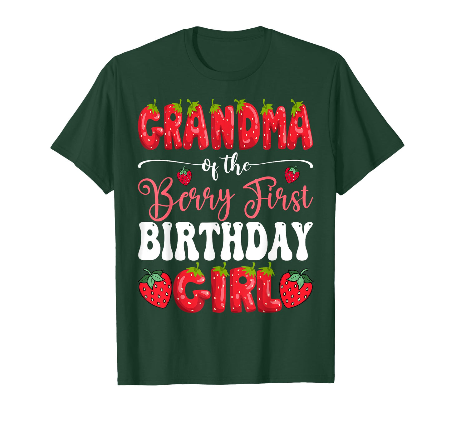 Grandma Of Berry First Birthday Girl Strawberry 1St Bday T-Shirt