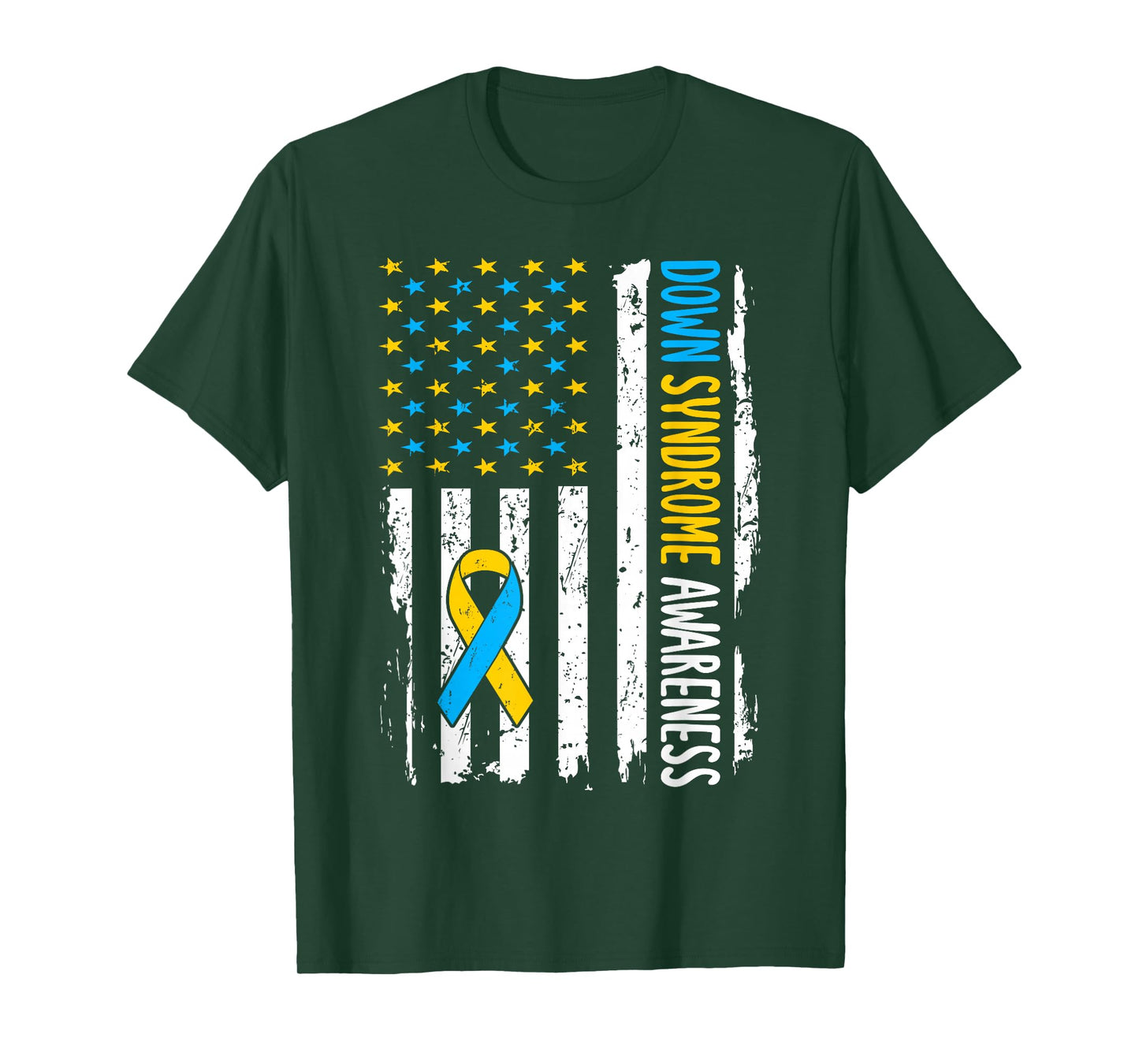 Down Syndrome Awareness American Flag T21 Down Syndrome T-Shirt