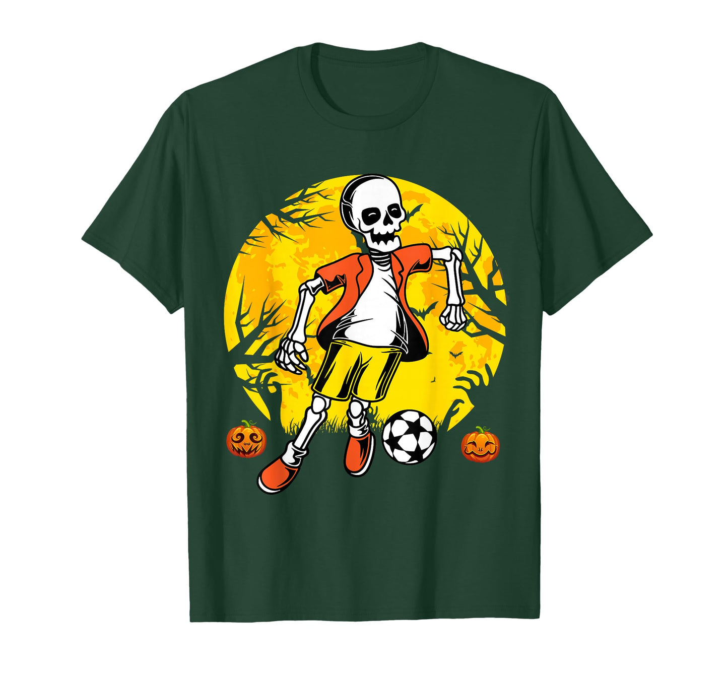 Soccer Halloween Skeleton Funny Football Halloween Soccer T-Shirt