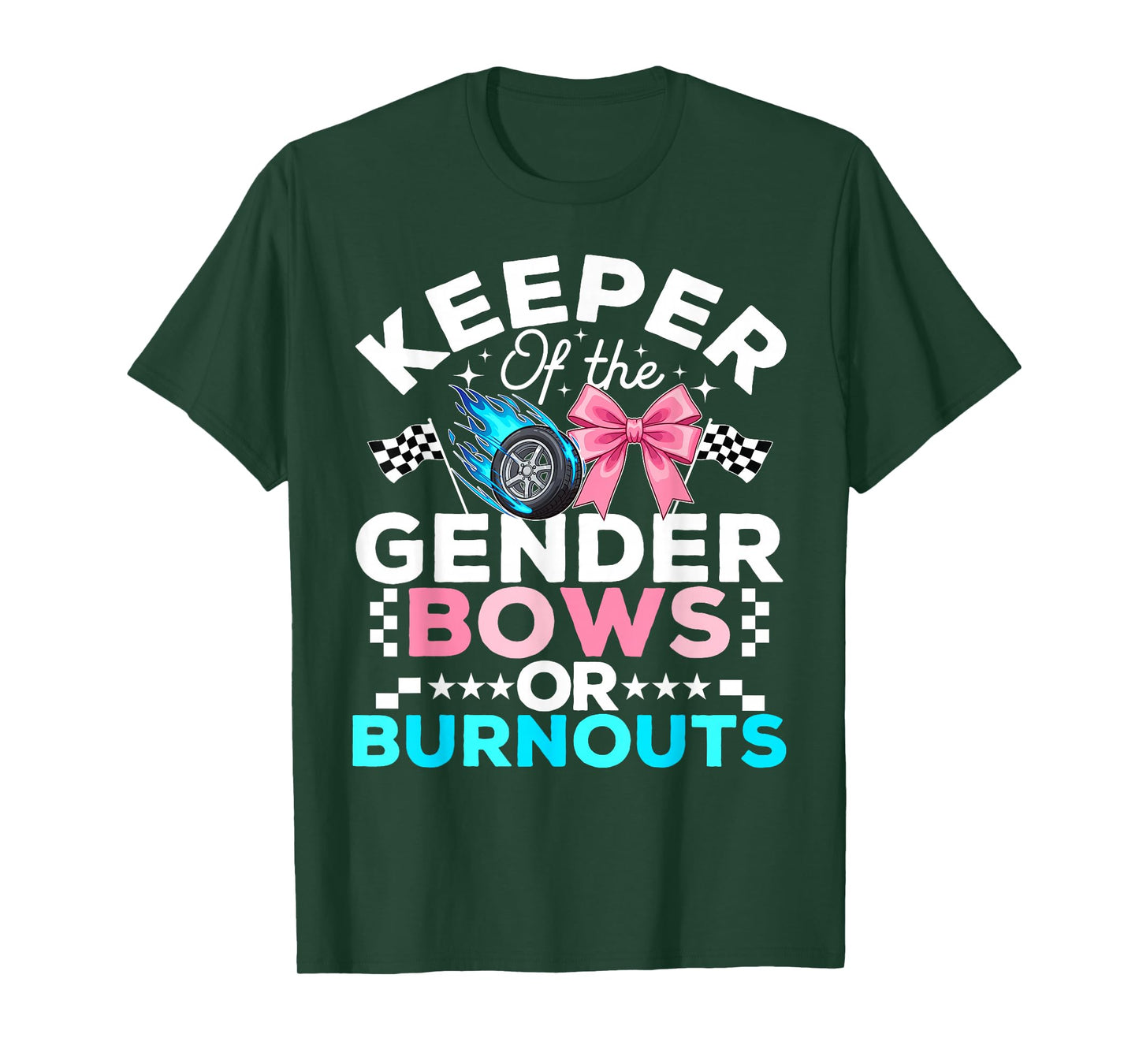 Keeper of The Gender Burnouts or Bows Gender Reveal Party T-Shirt