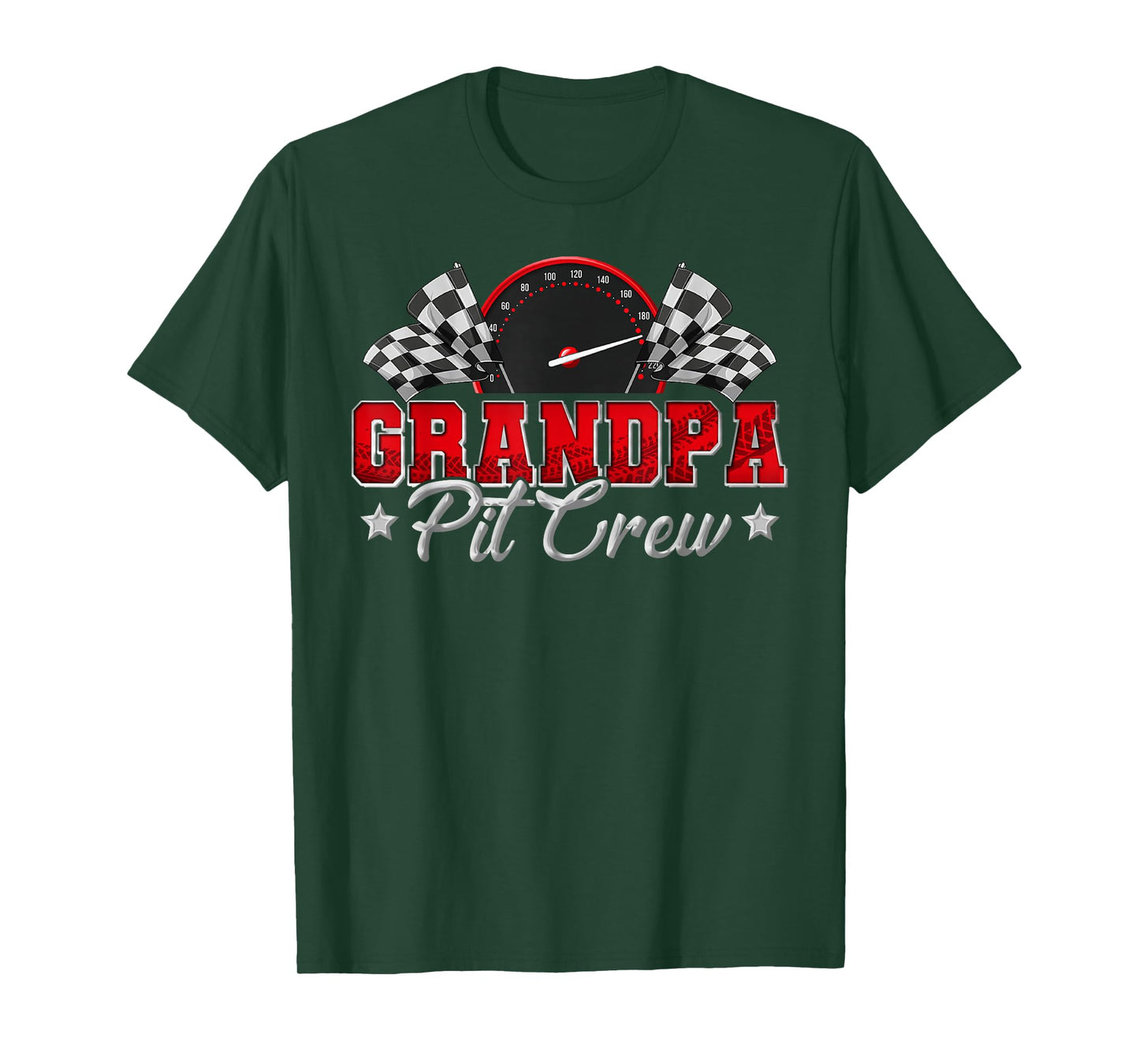 Pit Crew Race Car Racing Grandpa Family Birthday Party Gift T-Shirt