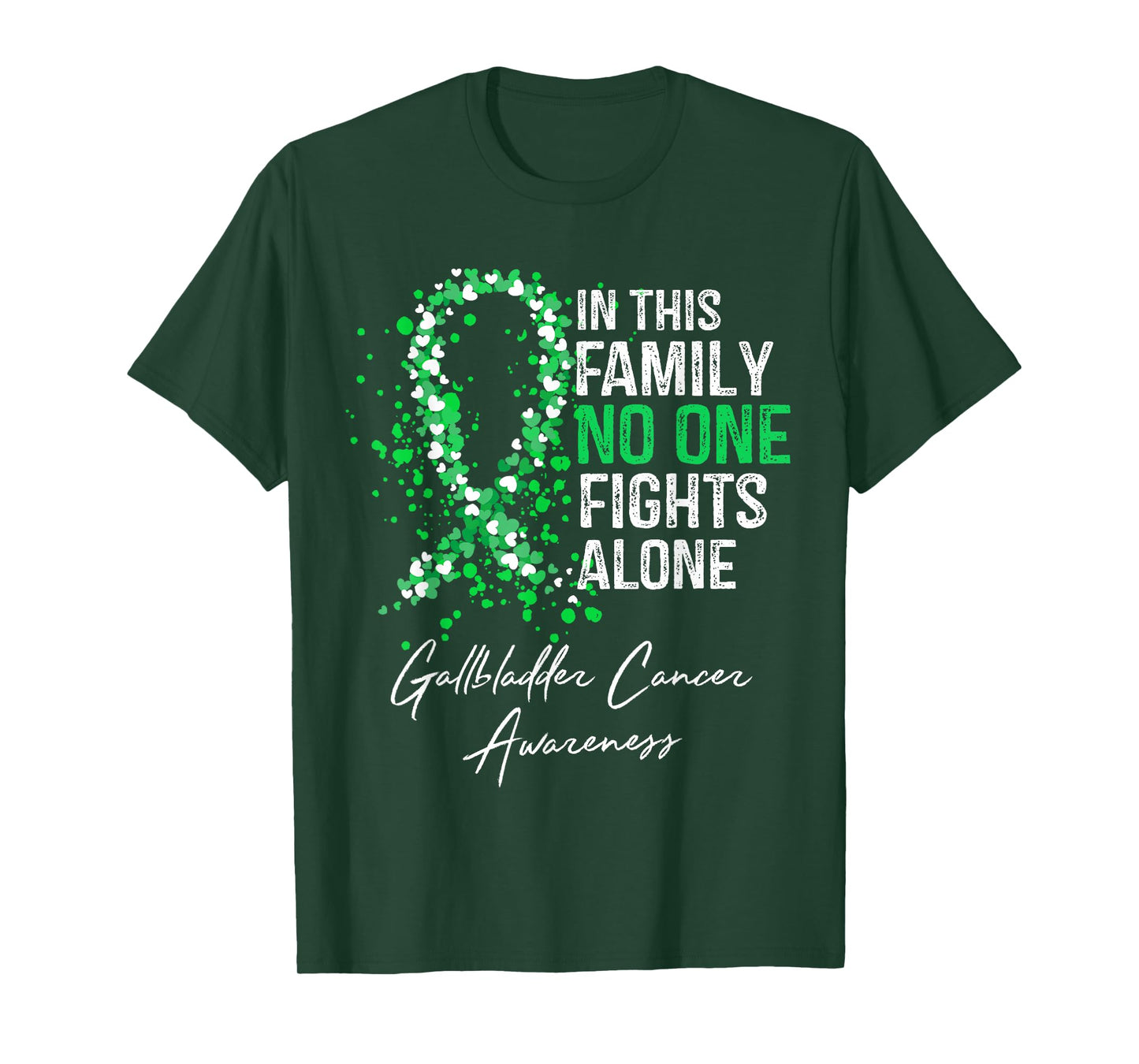 In This Family No One Fights Alone Shirt Gallbladder Cancer T-Shirt