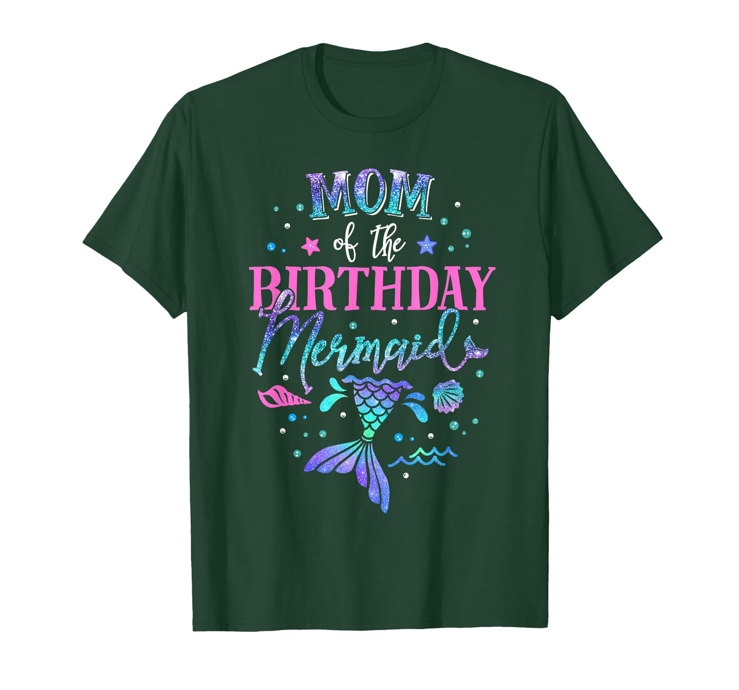 Mom Of The Birthday Mermaid Party Matching Family Mommy T-Shirt