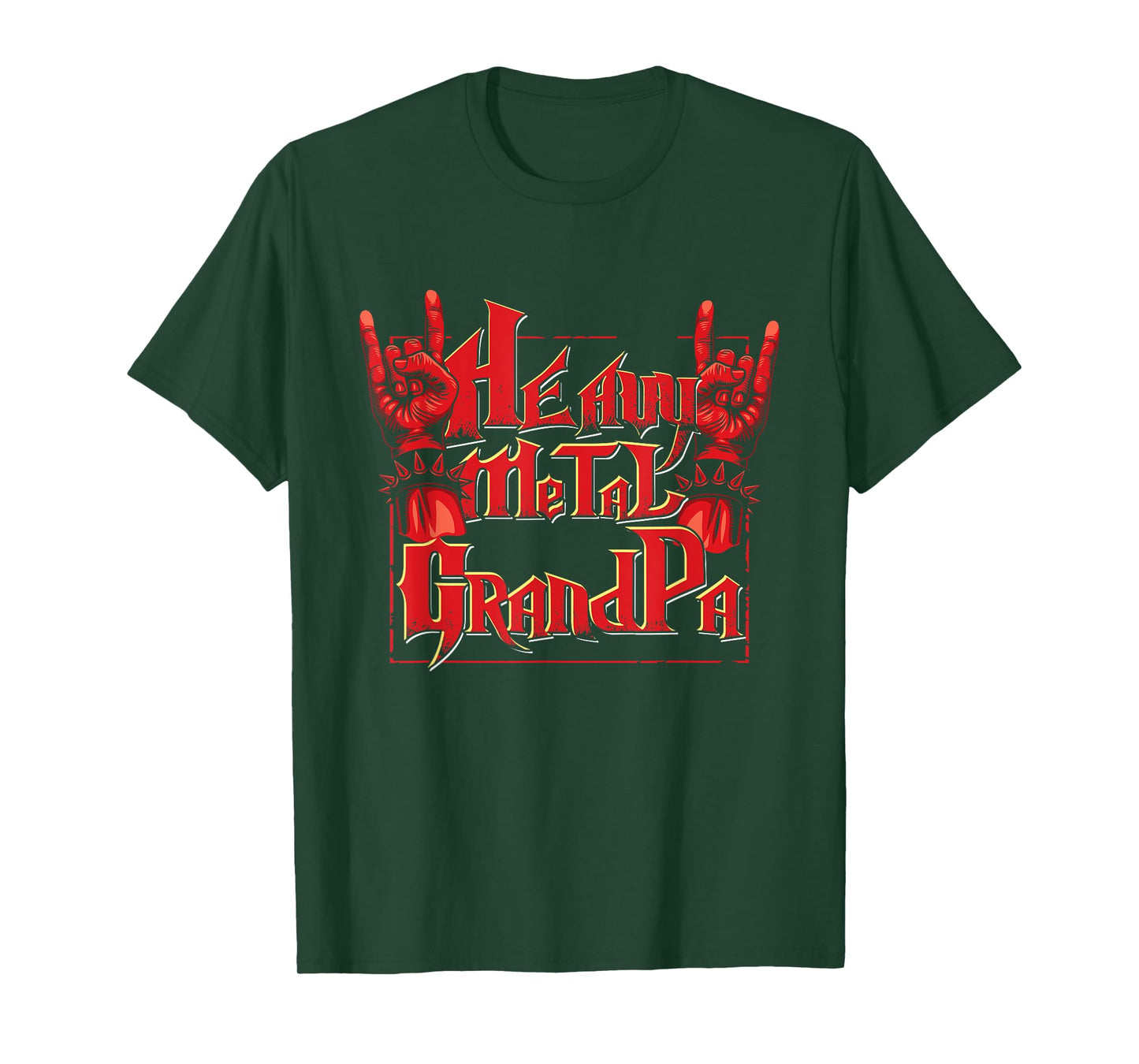 Heavy Metal Grandpa Grandfather Musician Grandparents Dad T-Shirt